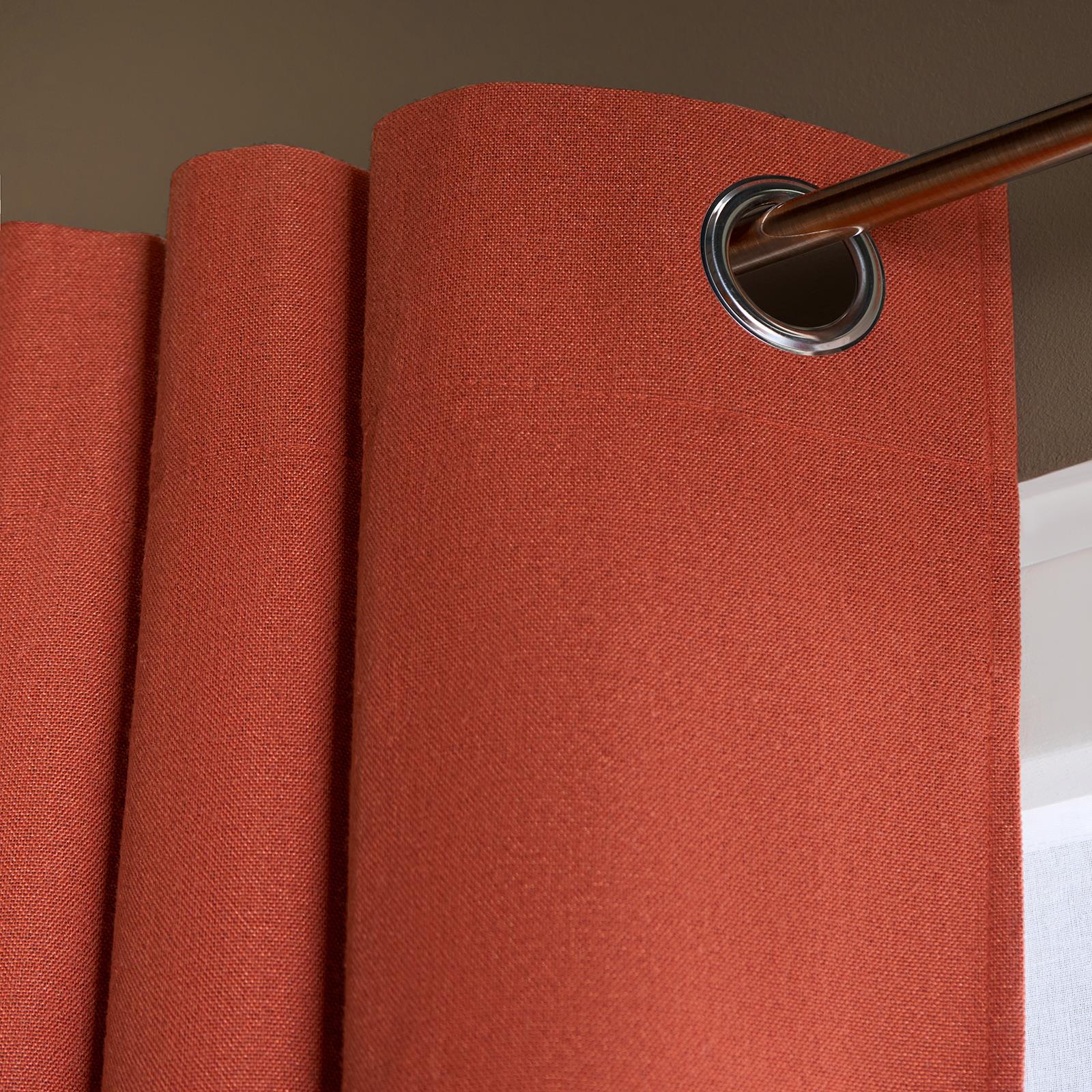 OHS Woven Texture Filled Curtains Thermal Eyelet Blackout