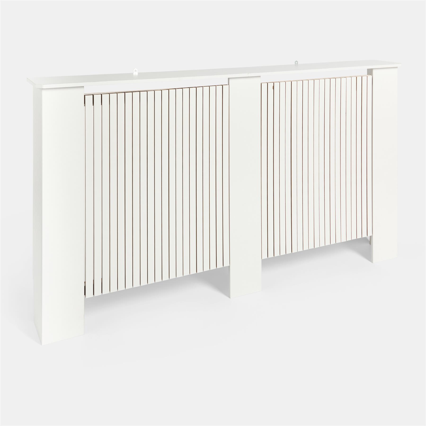 OHS Ribbed Radiator Cover Slatted Engineered Wood Side Board S M L Cabinet Shelf