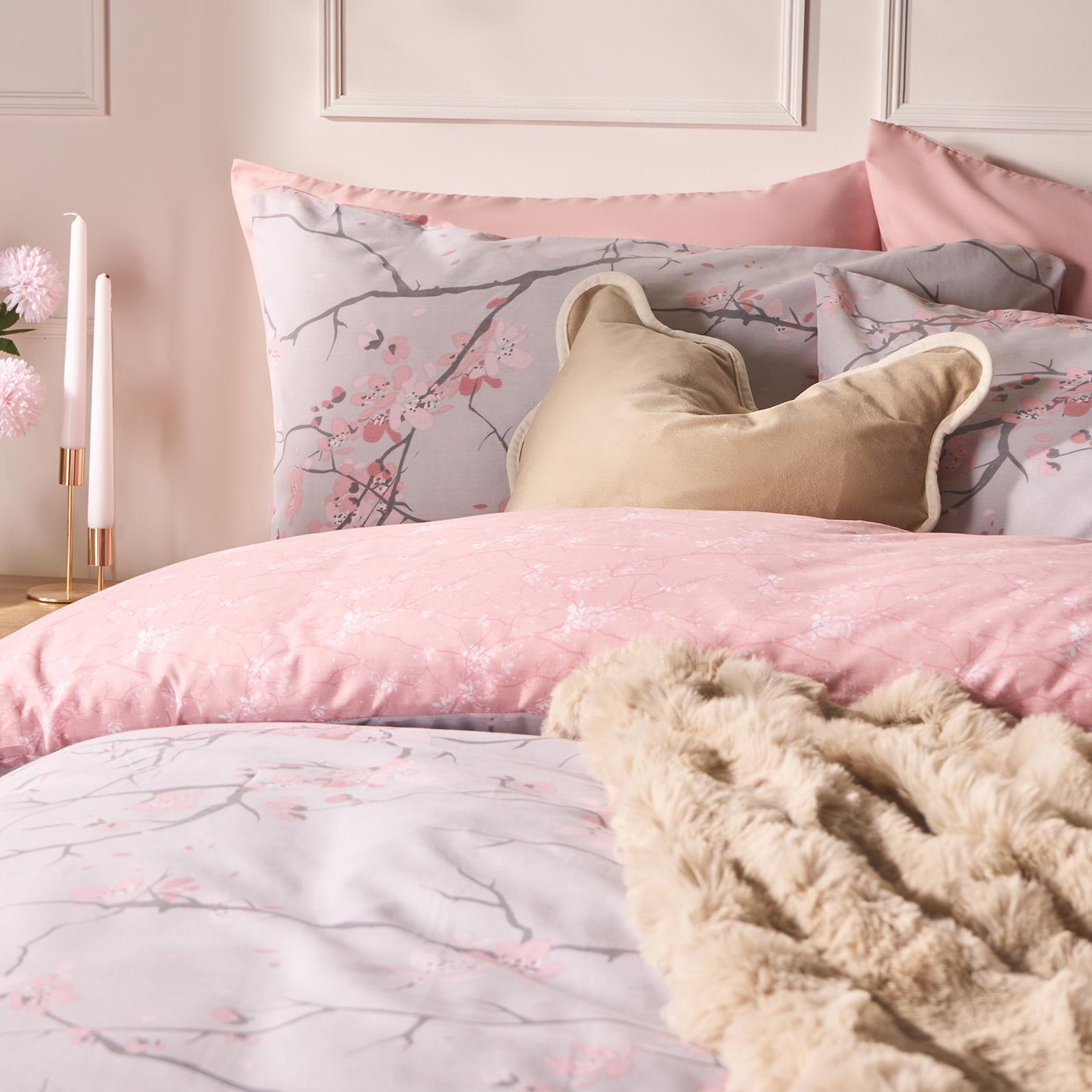 OHS Spring Blossoms Duvet Cover with Pillowcases Bedding Set Blush Ochre
