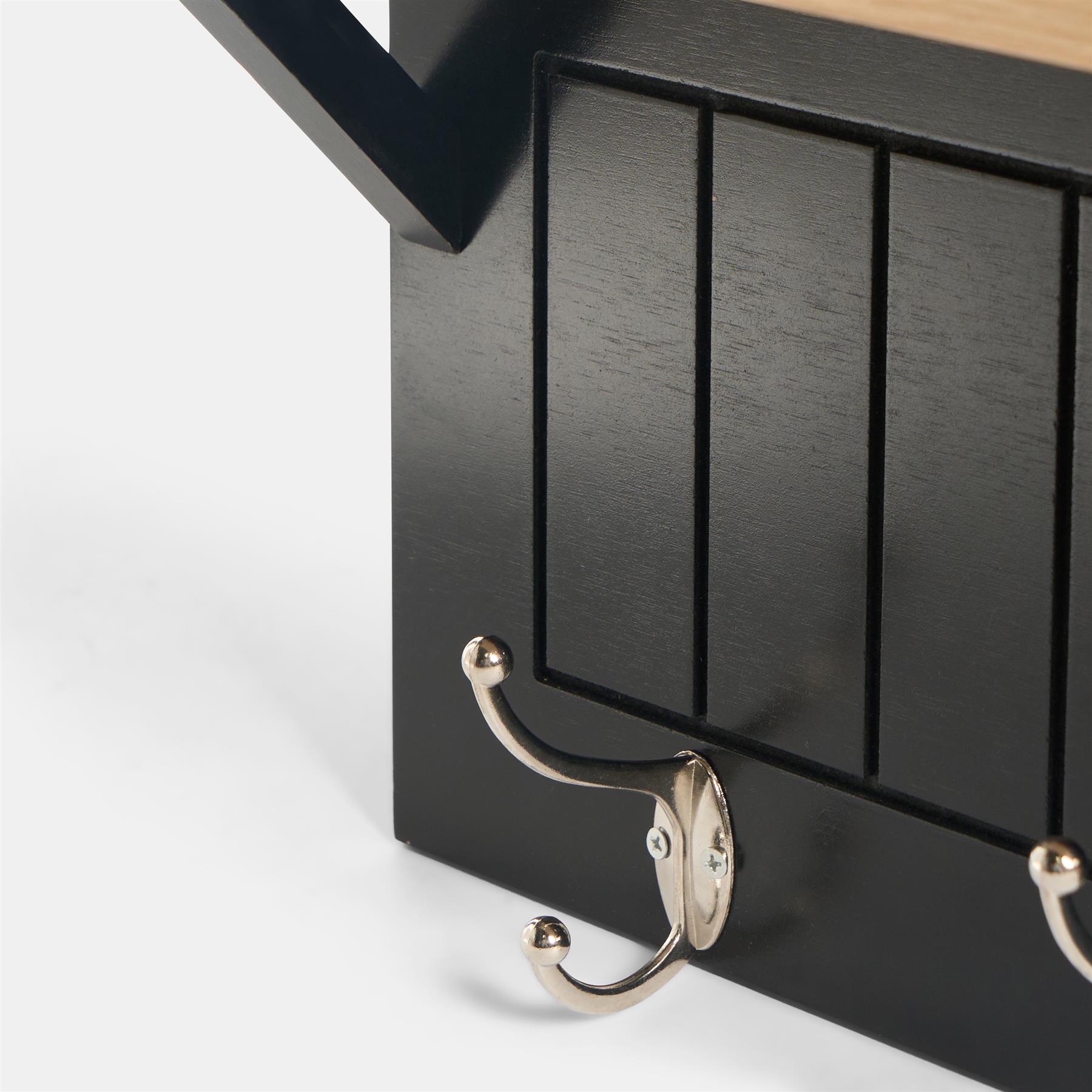 OHS Coat Rack Wall Mounted Shelf Engineered Wood Floating Display Unit