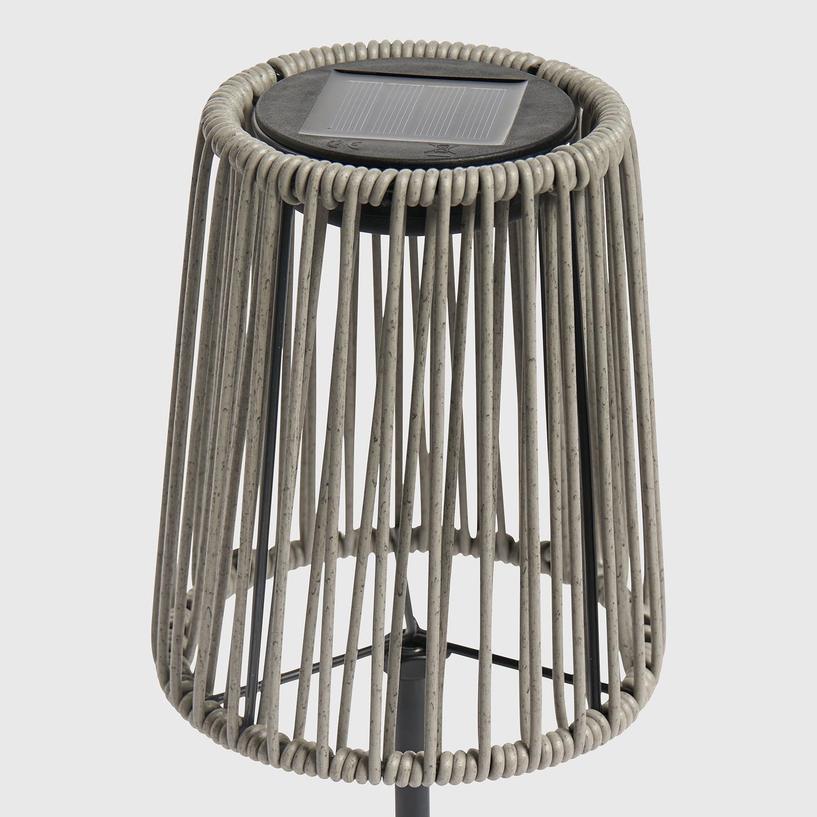 OHS Solar Table Lamp Rattan Cordless Outdoor Garden Light Dusk Sensor