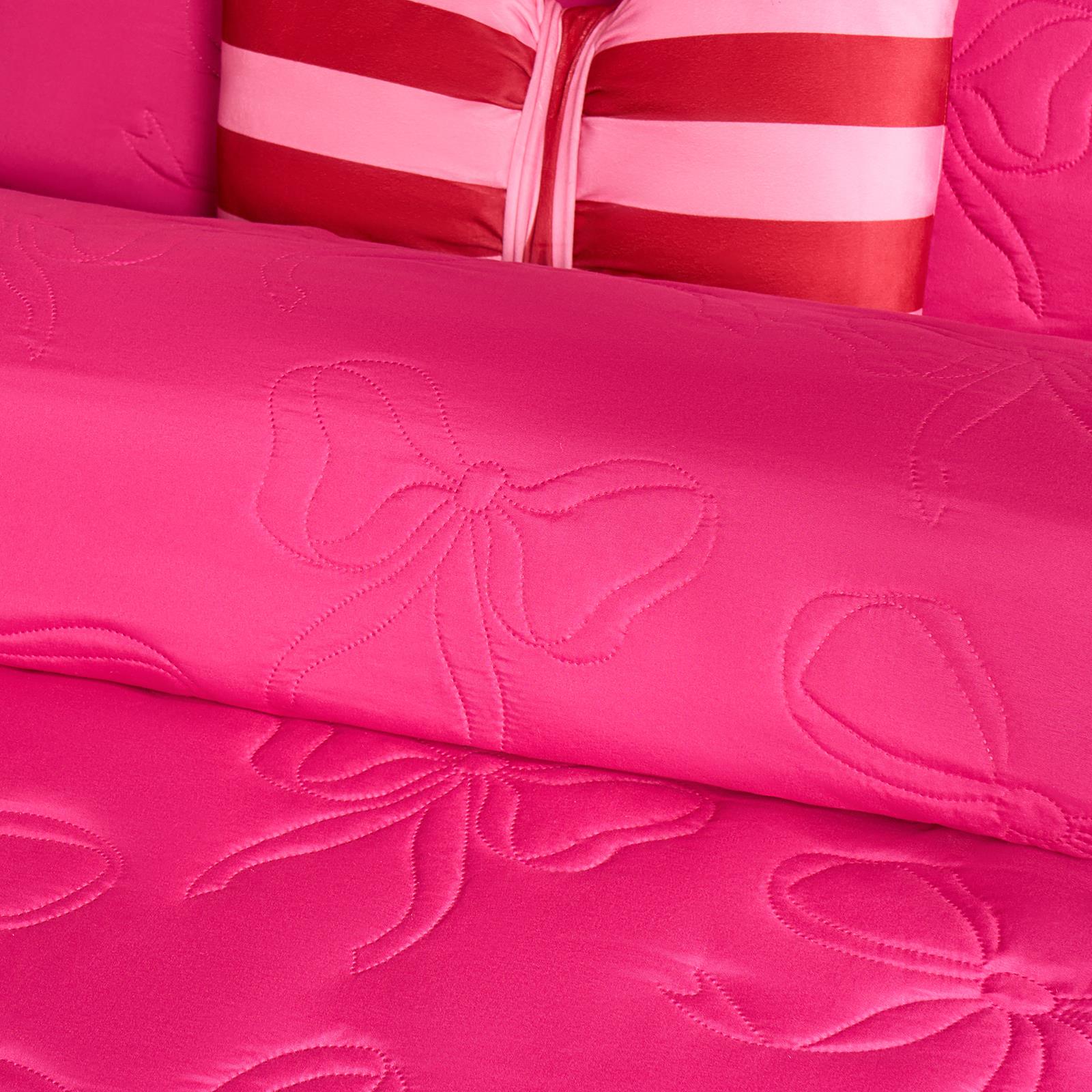 OHS Bows Pinsonic Bedding Set Microfibre Duvet Cover with Pillowcase