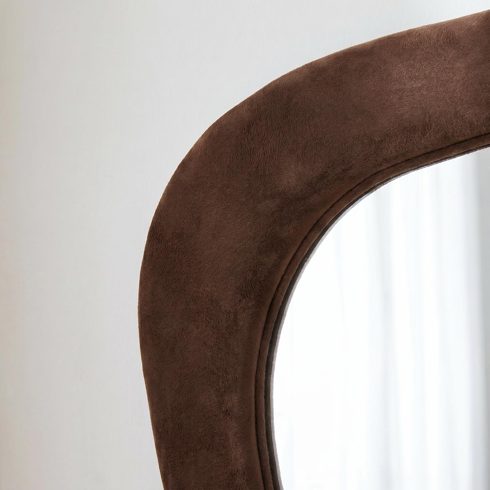 OHS Wall Mirror Matte Velvet Irregular Home Decor Vanity Living Room Bedroom