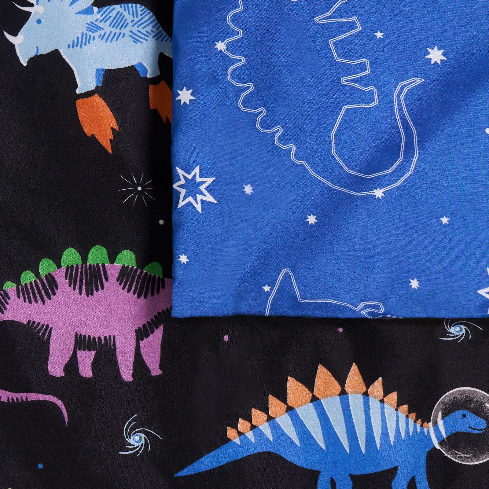 Space Duvet Cover Bedding Set Kids Pillowcases Dinosaur Soft Reversible Quilt