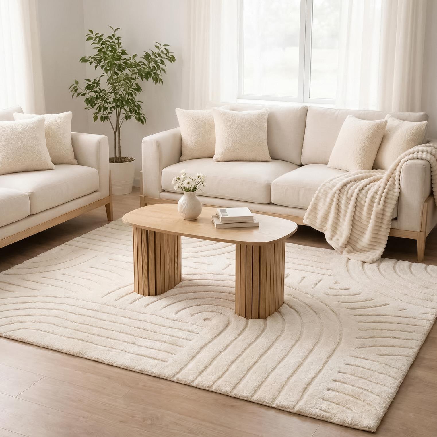 OHS Tufted Arches Rug Living Room Modern Carpet Soft Non Slip Floor Area Mat