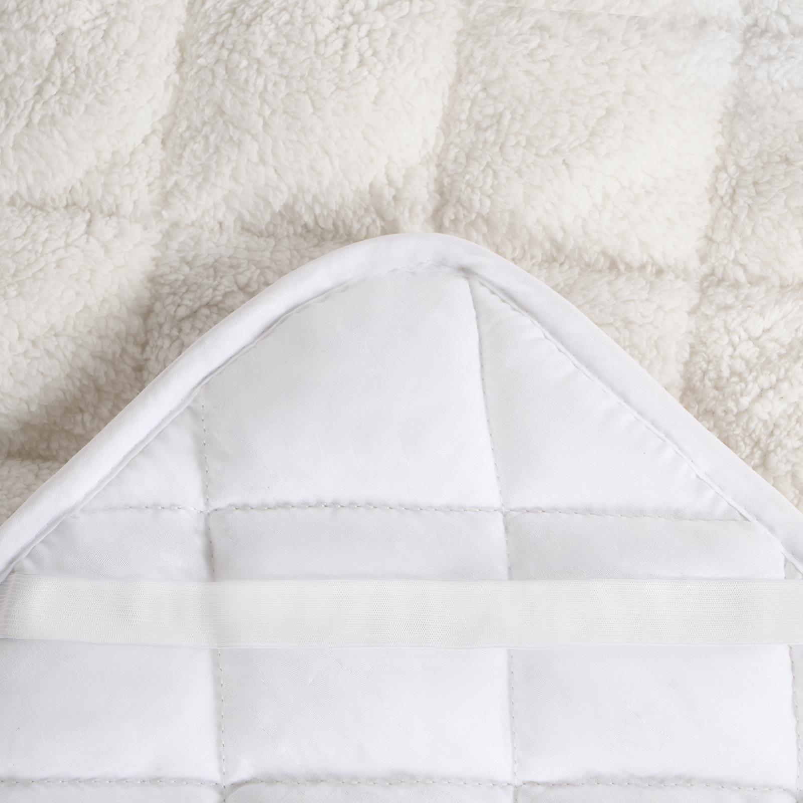 Teddy Fleece Mattress Protector Soft Topper Bed Cover Sheet Single Double King