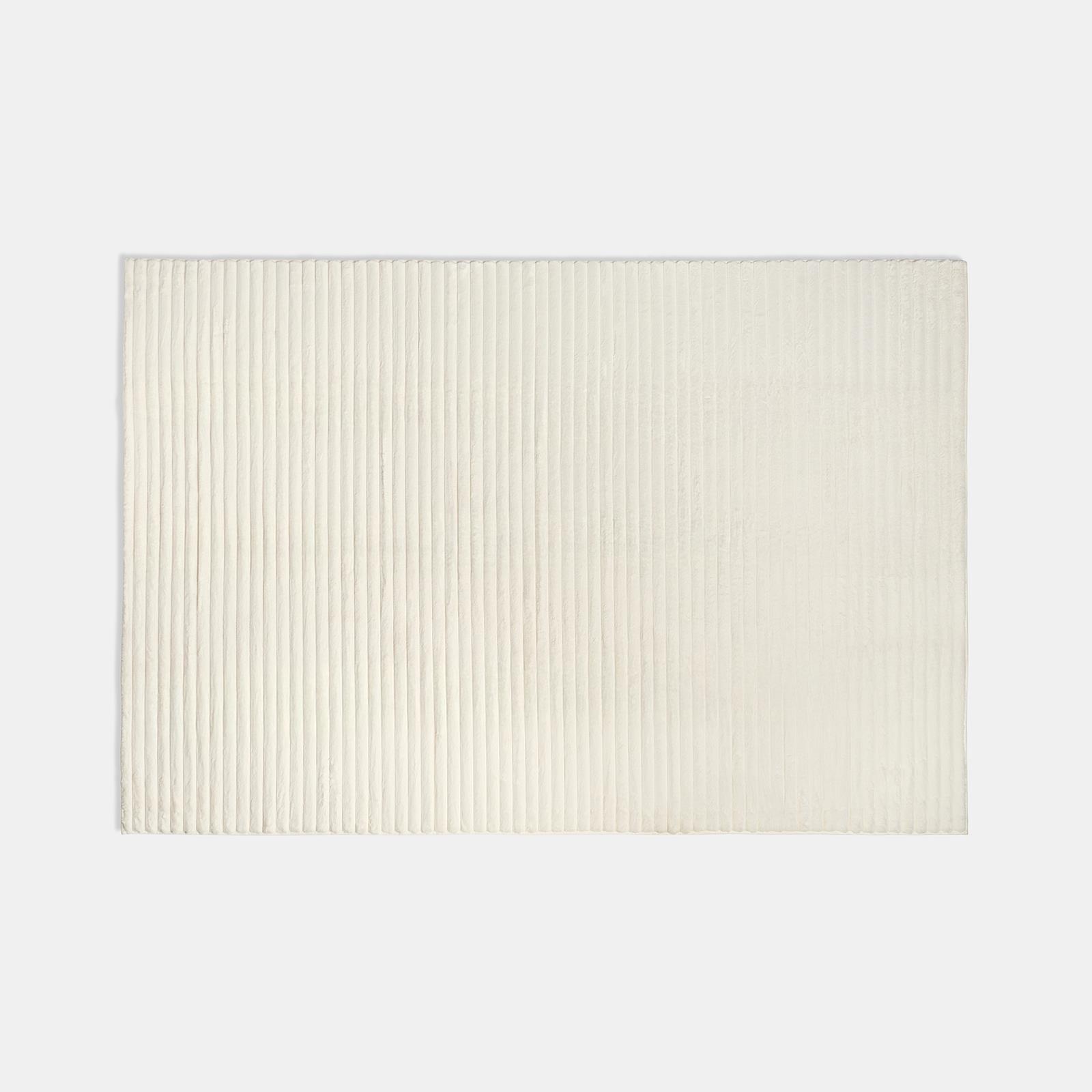 Faux Fur Rug Living Room Ribbed Large Mat Luxury Carpet Anti Slip Floor Runner