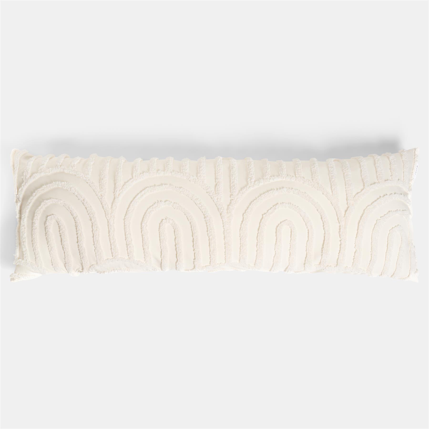 OHS Tufted Arches Bolster Cushion Fleece Soft Maternity Support Filled Pillow