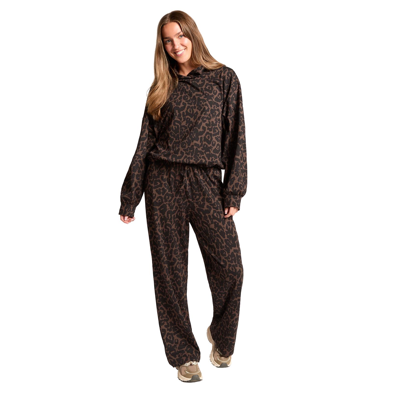 OHS Bubble Hem Co-Ord Set Hoodie Drawstring Relaxed Joggers Tracksuit Loungewear