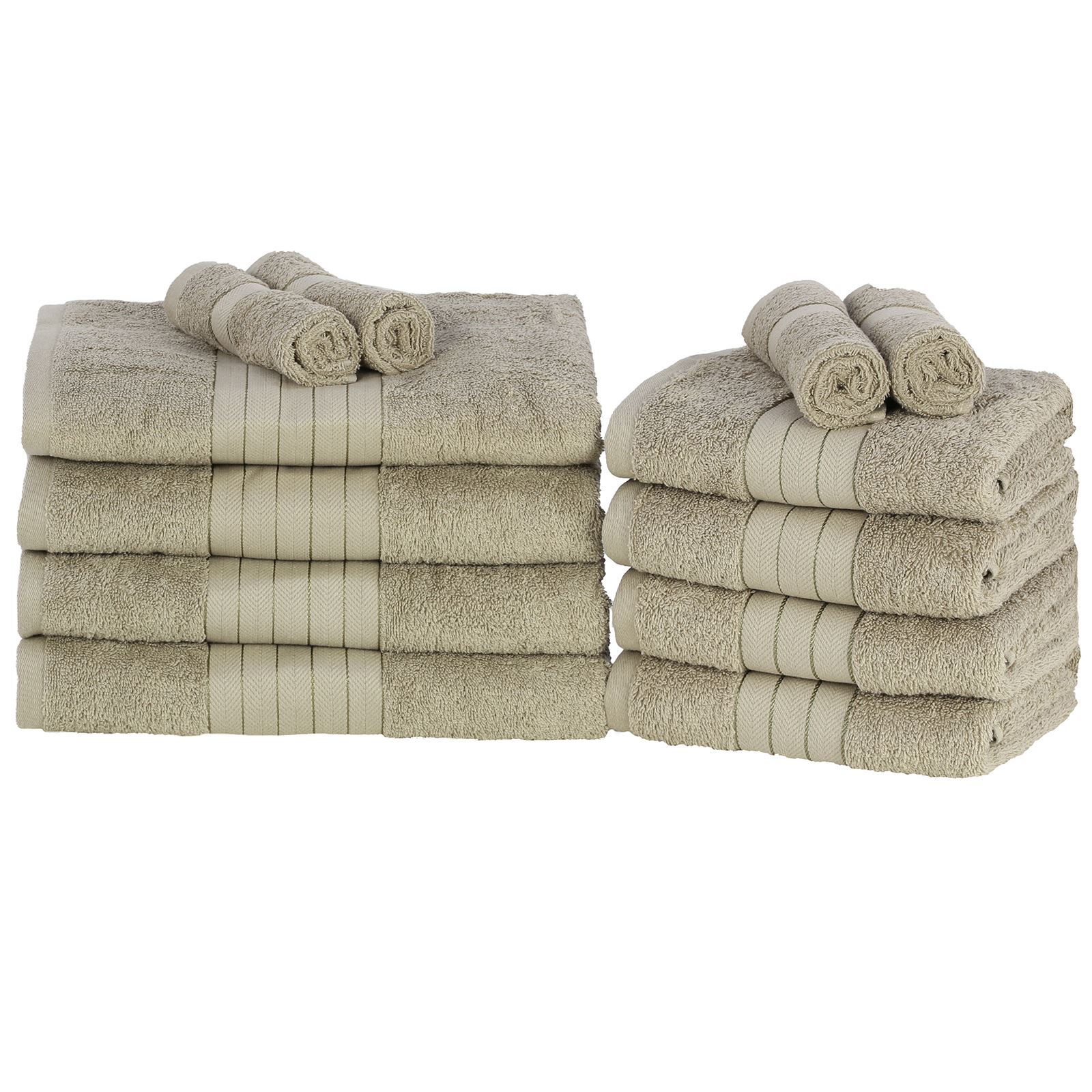 Dreamscene Luxury 100 Cotton Towels Bale Set Large Soft Bath Hand 12 PC 500 GSM eBay