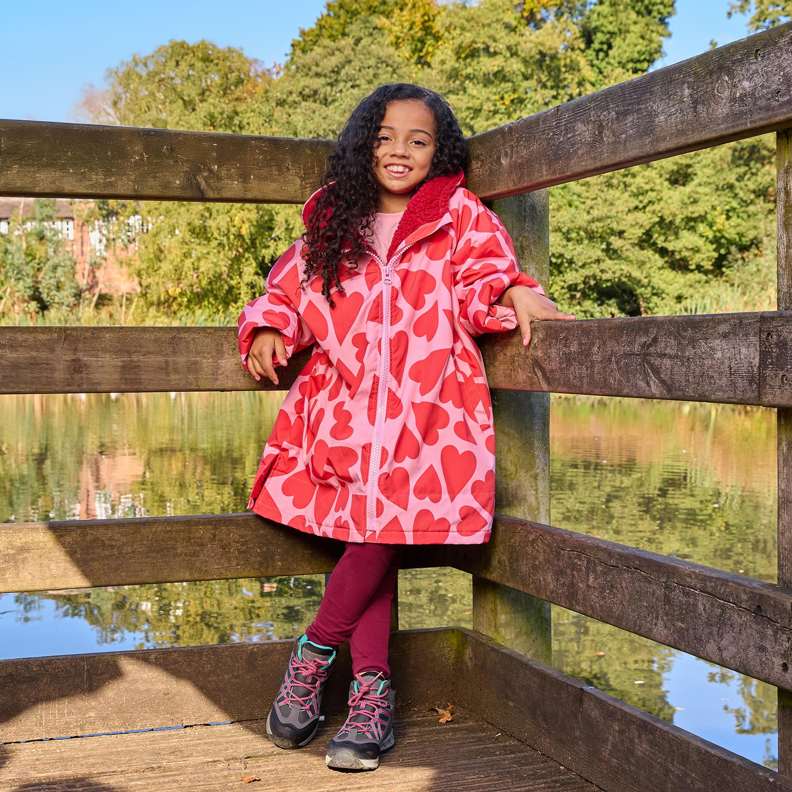OHS Drying Changing Robe Sherpa Lined Water Resistant Oversize Coat Adults Kids
