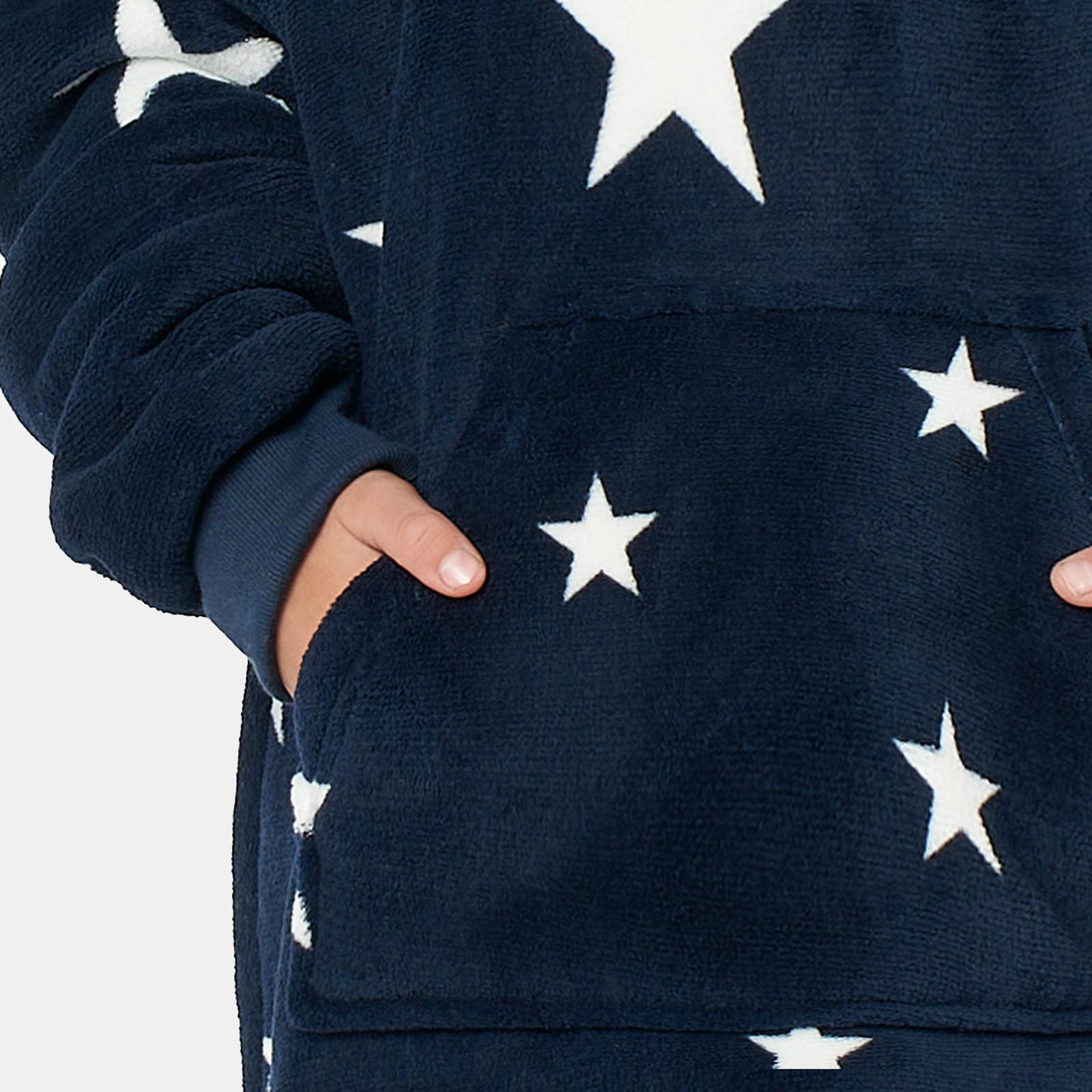 Kids Hoodie Blanket Oversized Sherpa Fleece Jumper Sweatshirt Soft Warm Throw - Picture 103 of 169