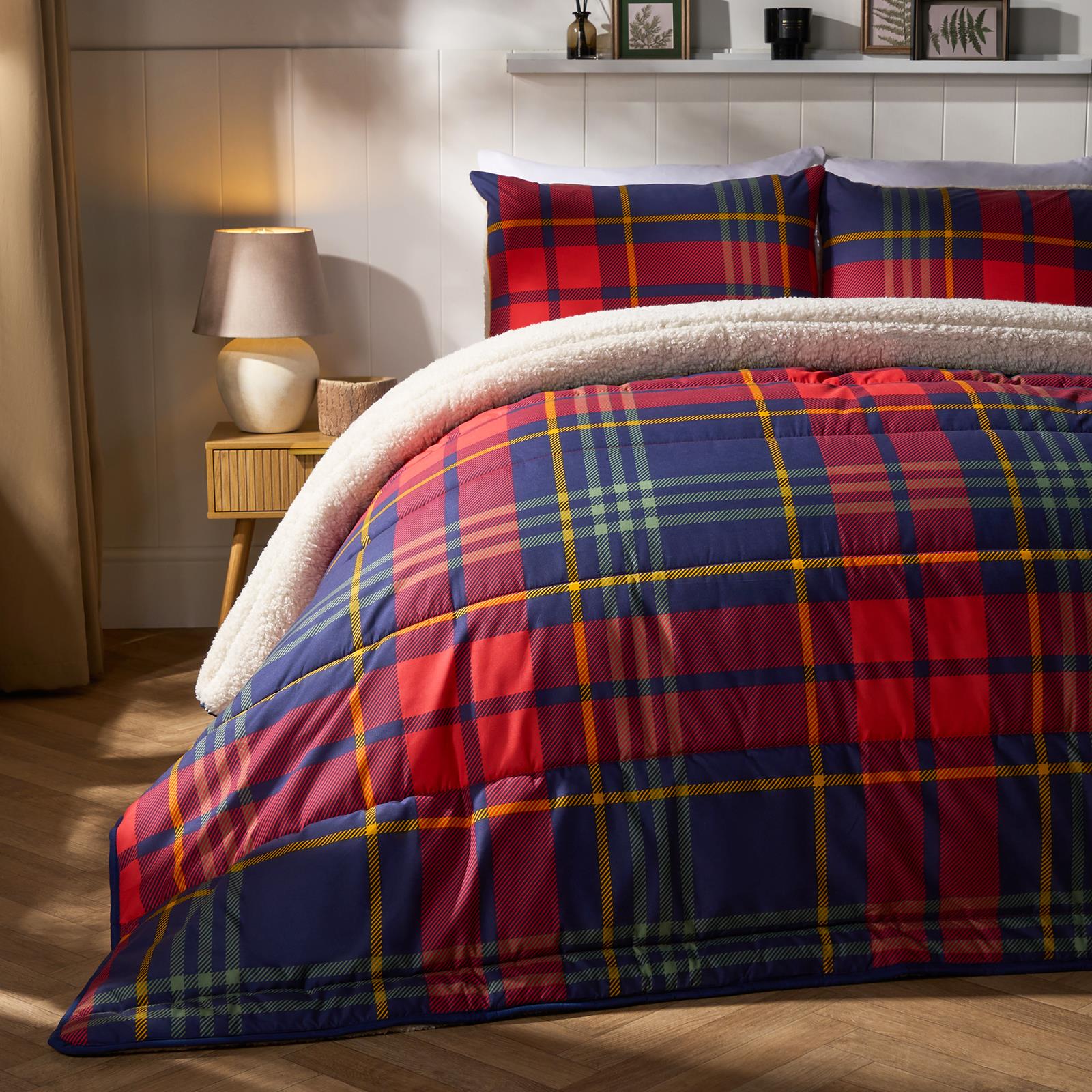OHS Check Sherpa Reversible Coverless Duvet Thermal Bedding Set