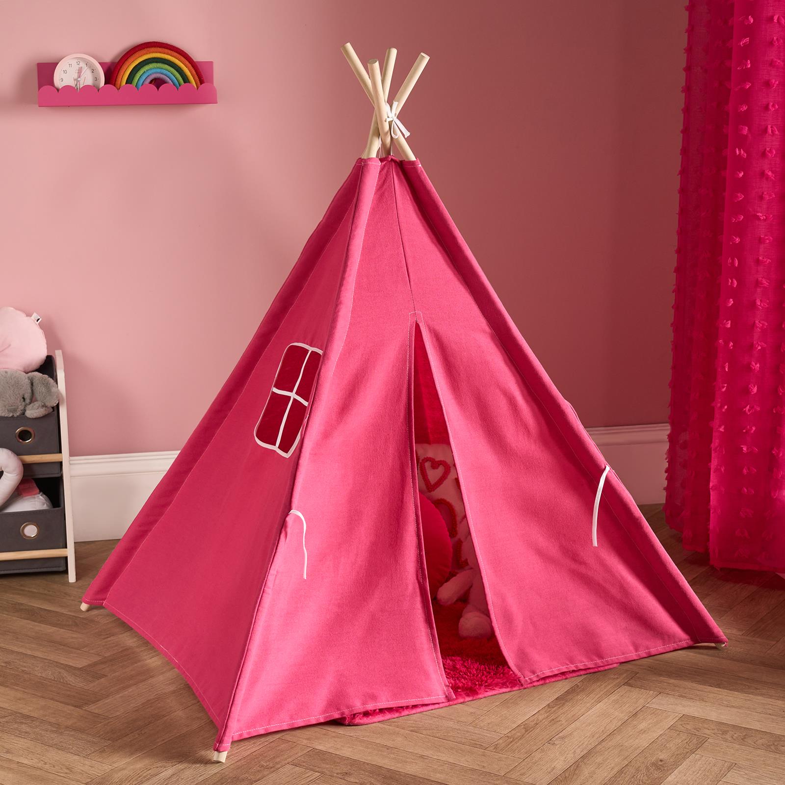 OHS Teepee Play Tent Kids Foldable Indoor Childrens Storage Wigwam House