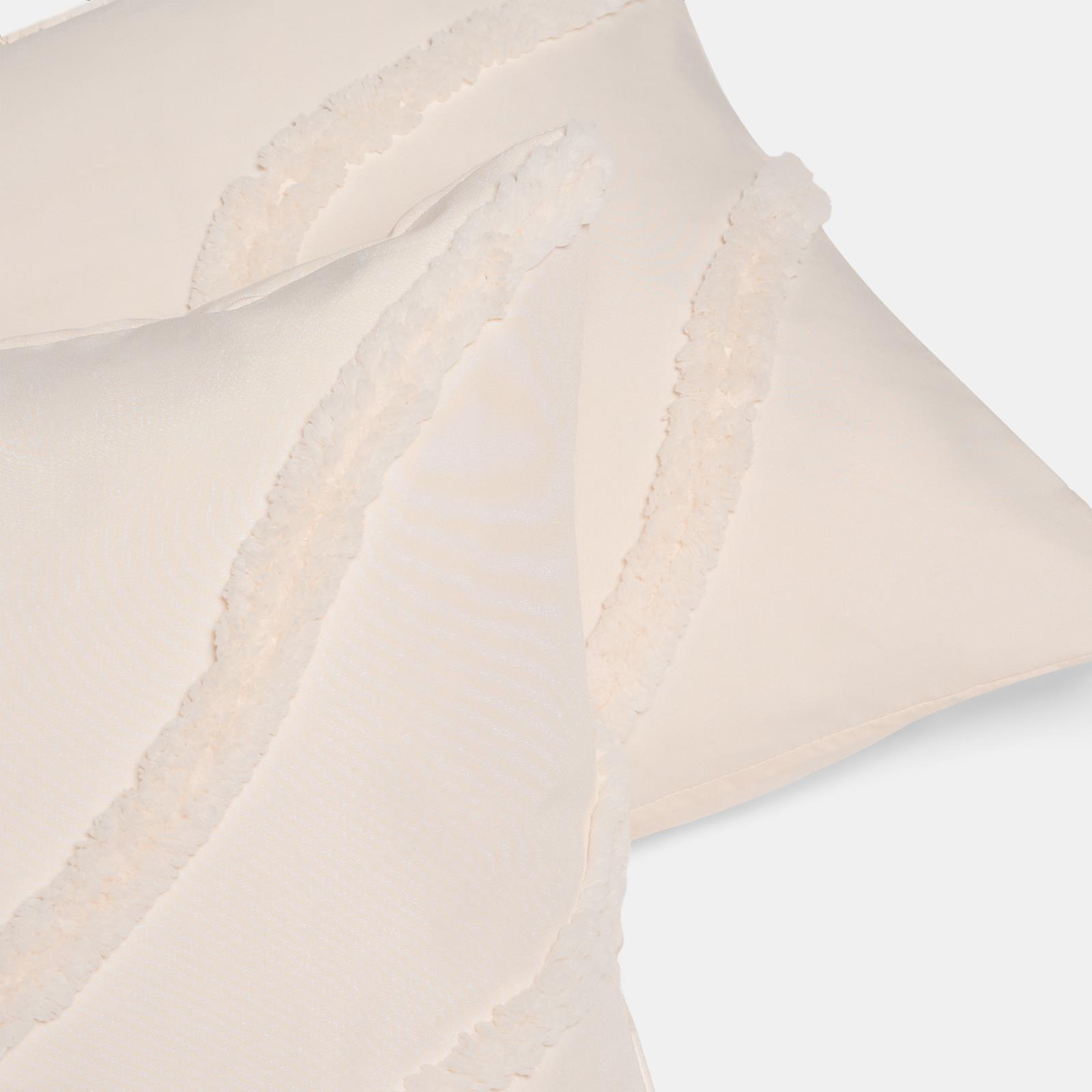 OHS Tufted Contour Cushion Covers 2 Pack Decorative Square Pillowcases