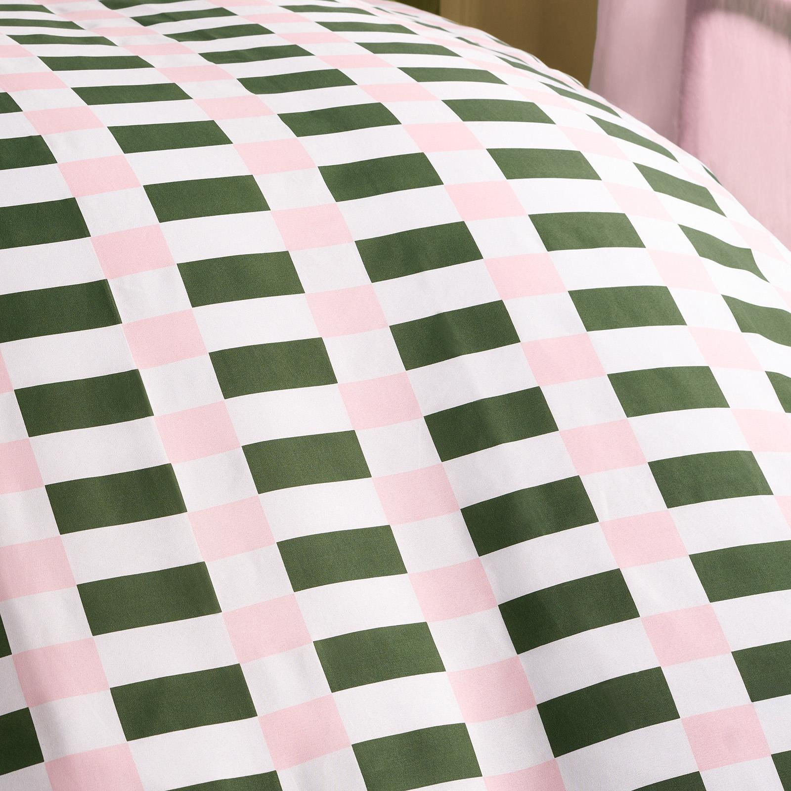 OHS Checkerboard Print Bedding Set Microfibre Duvet Cover with Pillowcase