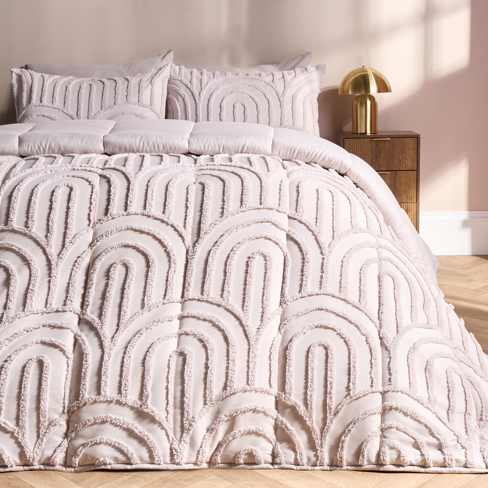 OHS Tufted Arches Coverless Duvet & Pillowcase 7.5 Tog Bedding Set