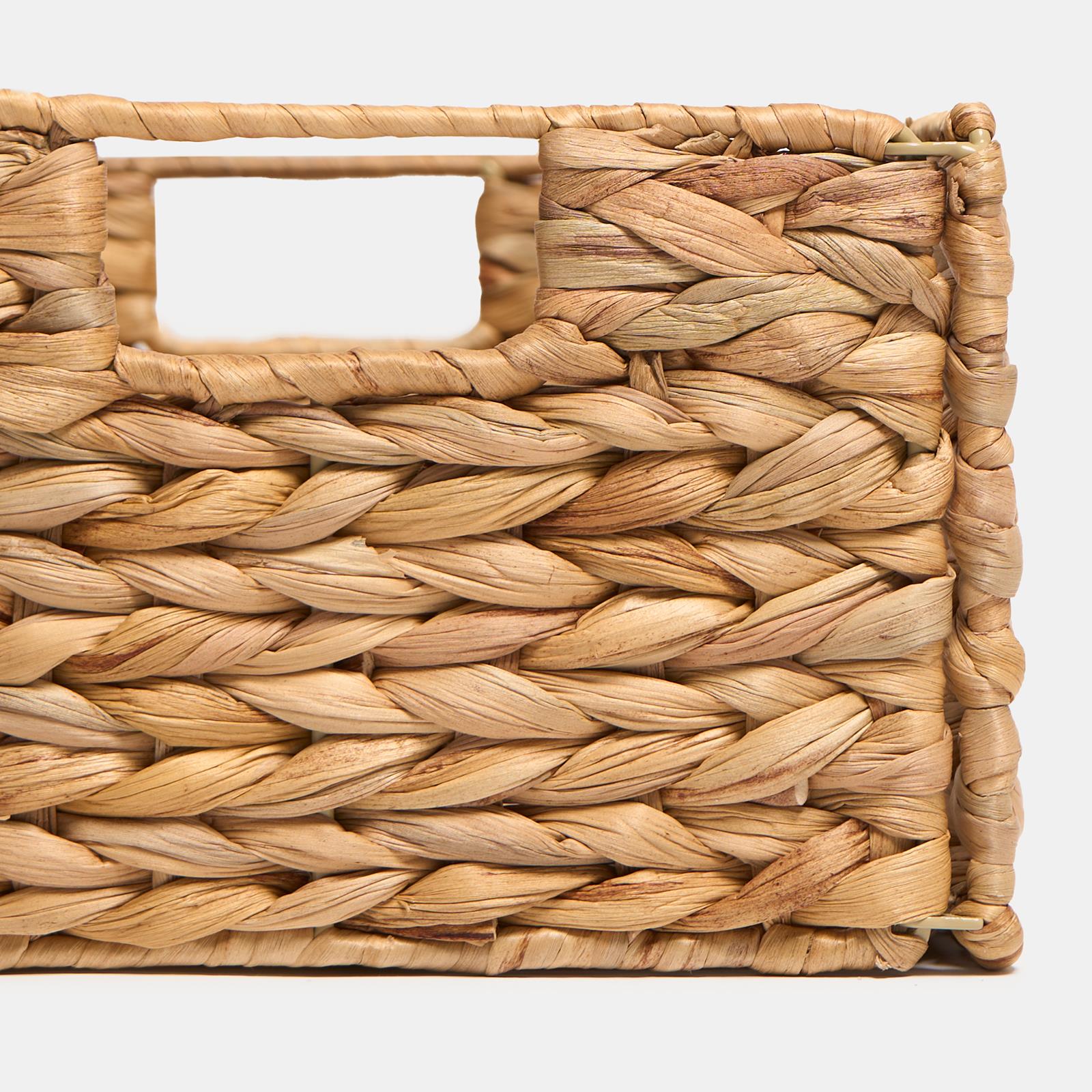 Natural Storage Cube Folding Rope Organiser Woven Wicker Hamper Strong Eco Box - Picture 9 of 20