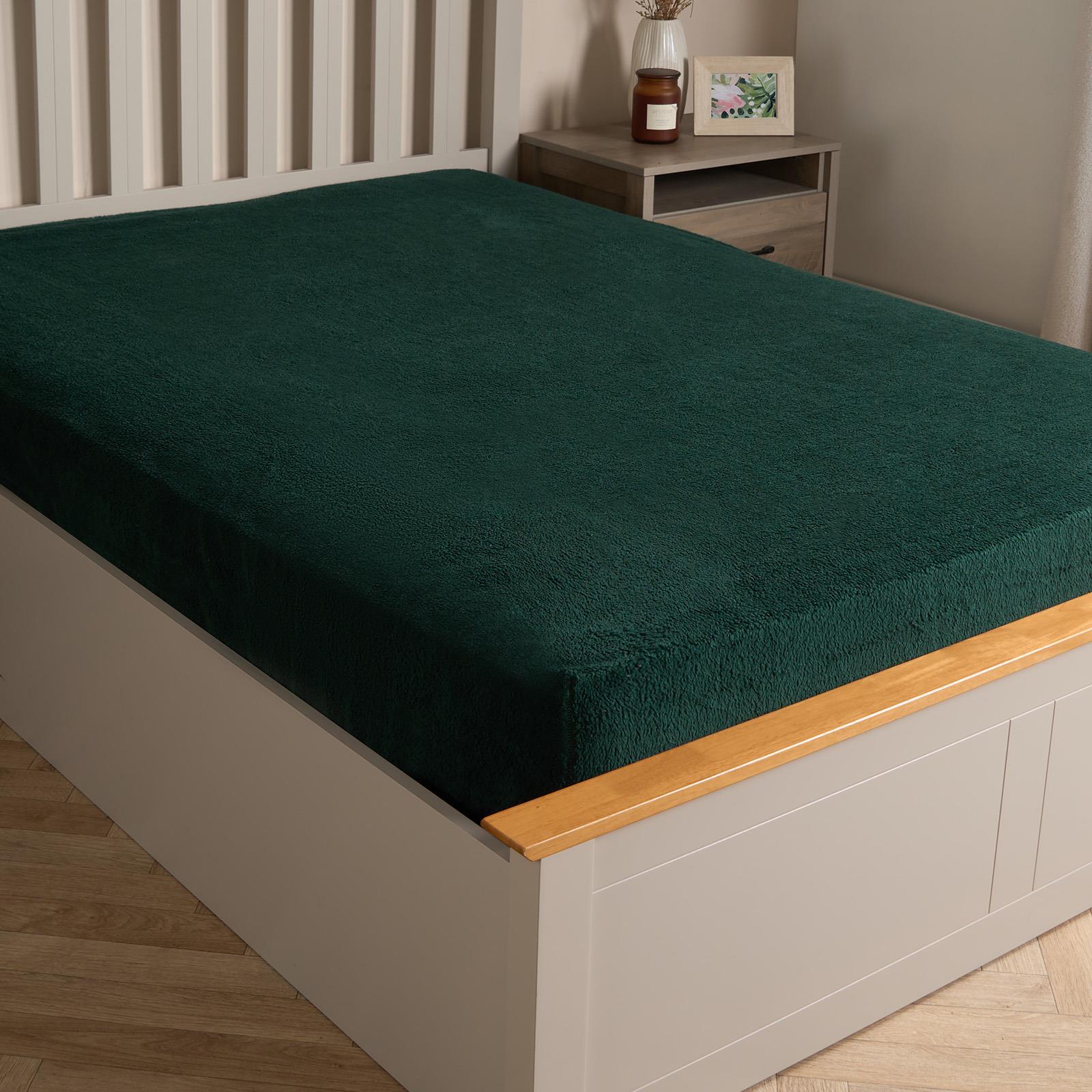 Brentfords Teddy Fleece Fitted Sheet Thermal Warm Single Double King Bedding NEW - Picture 9 of 37