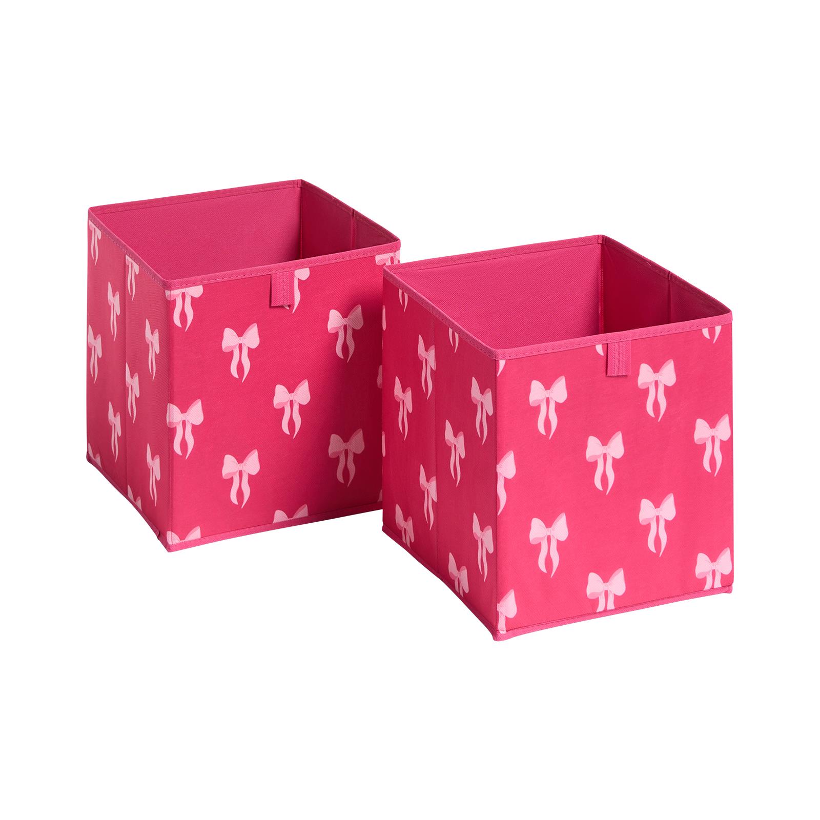 OHS Bows Storage Box Cube Folding Multipack Space Saving Shoe Toy Organiser