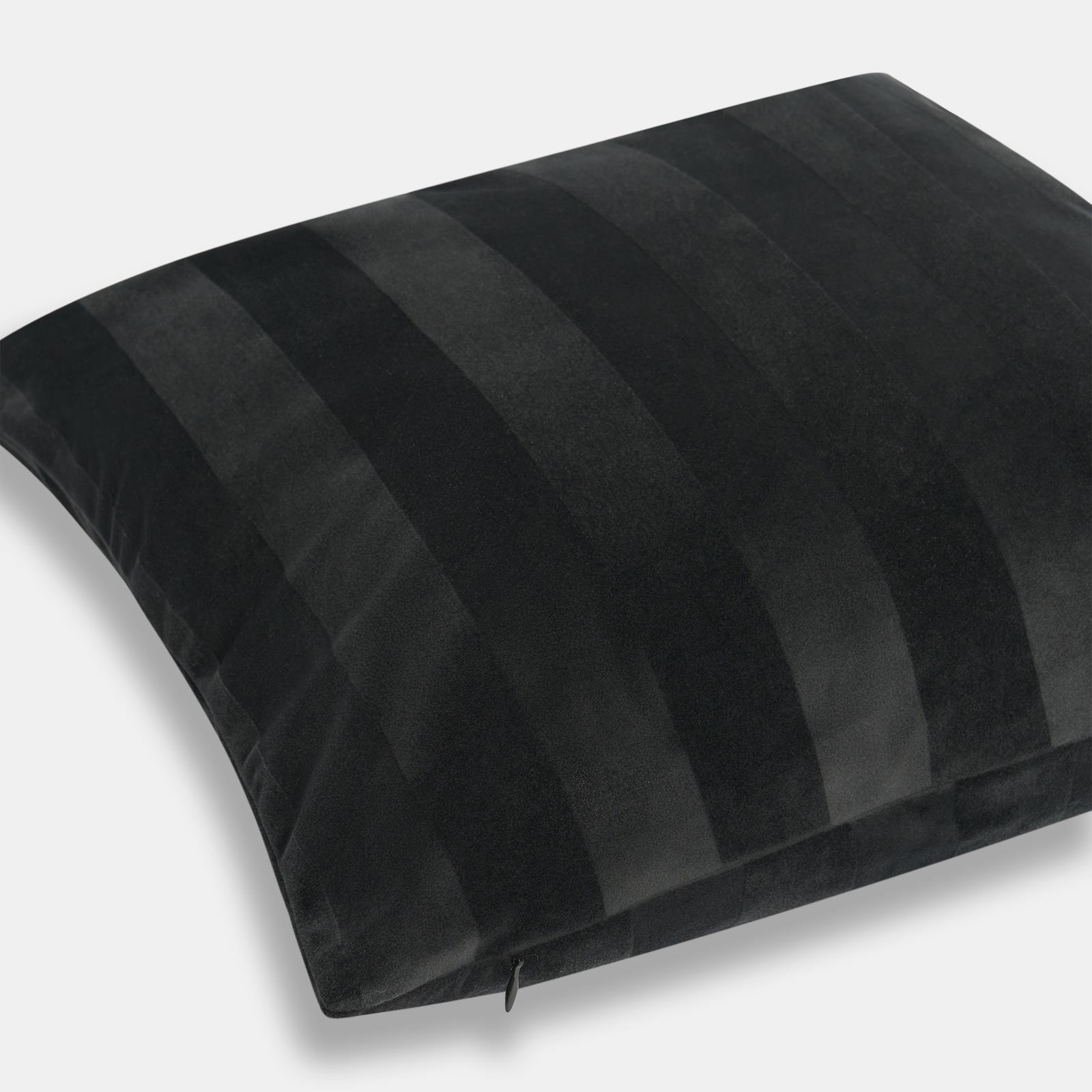 OHS Stripe Cushion Covers 2 Pack Matte Velvet Square Pillowcases Home Decor