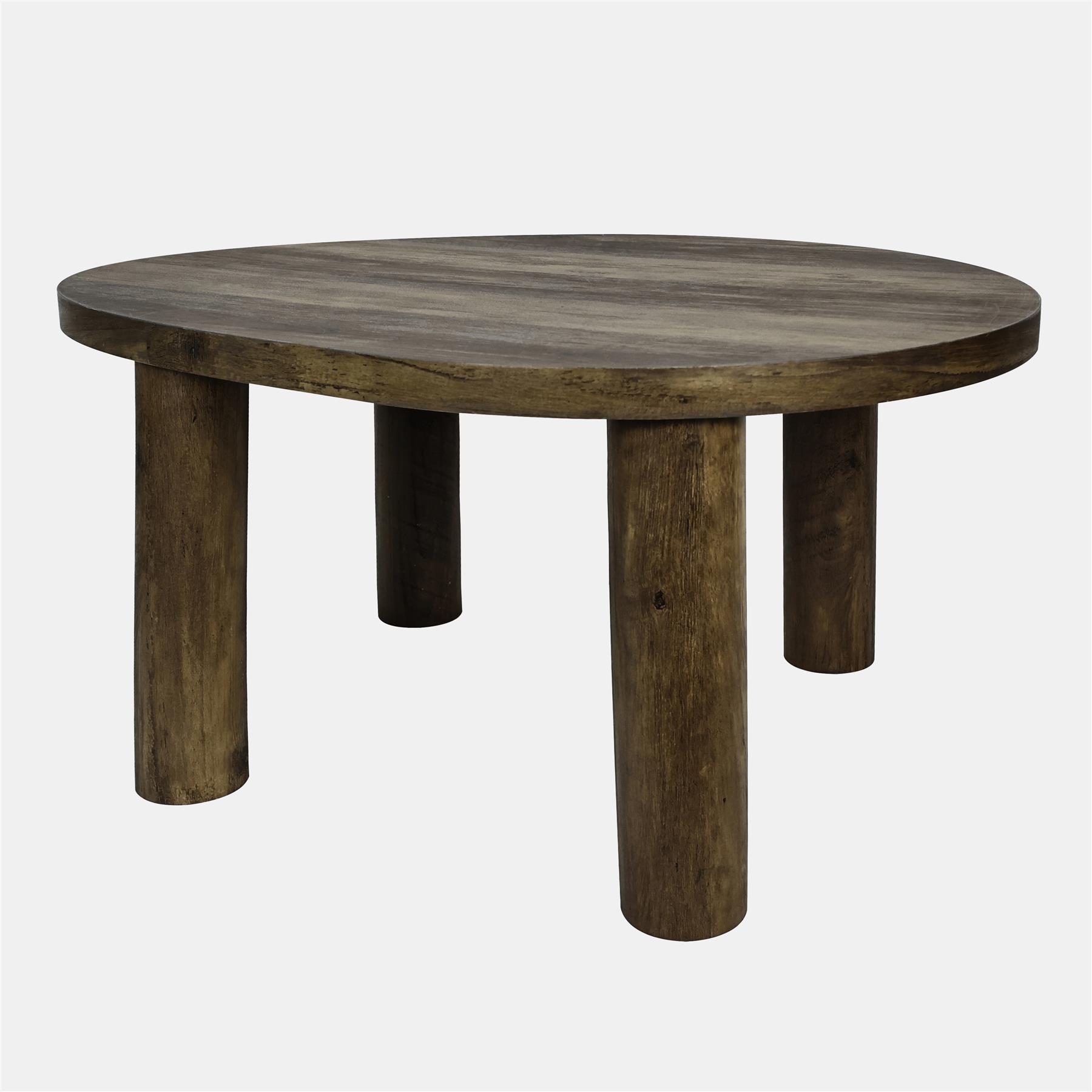 OHS 4 Legged Coffee Table Travertine Wood Effect Living Room Home Decor Modern
