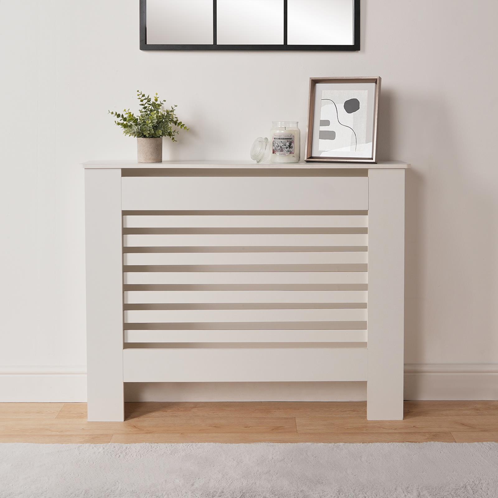 Wooden Radiator Cover Side Board S M L Cabinet Shelf Modern Hallway Furniture - Picture 21 of 55