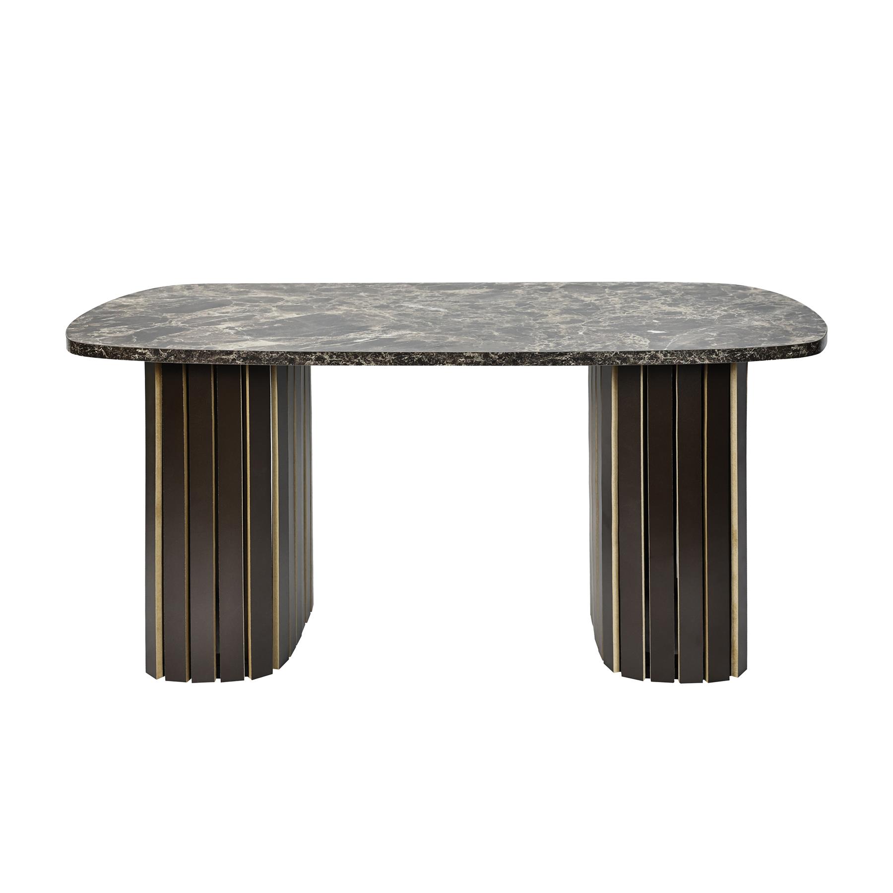 OHS Madison Coffee Table Ribbed Engineered Wood Side End Desk Home Decor