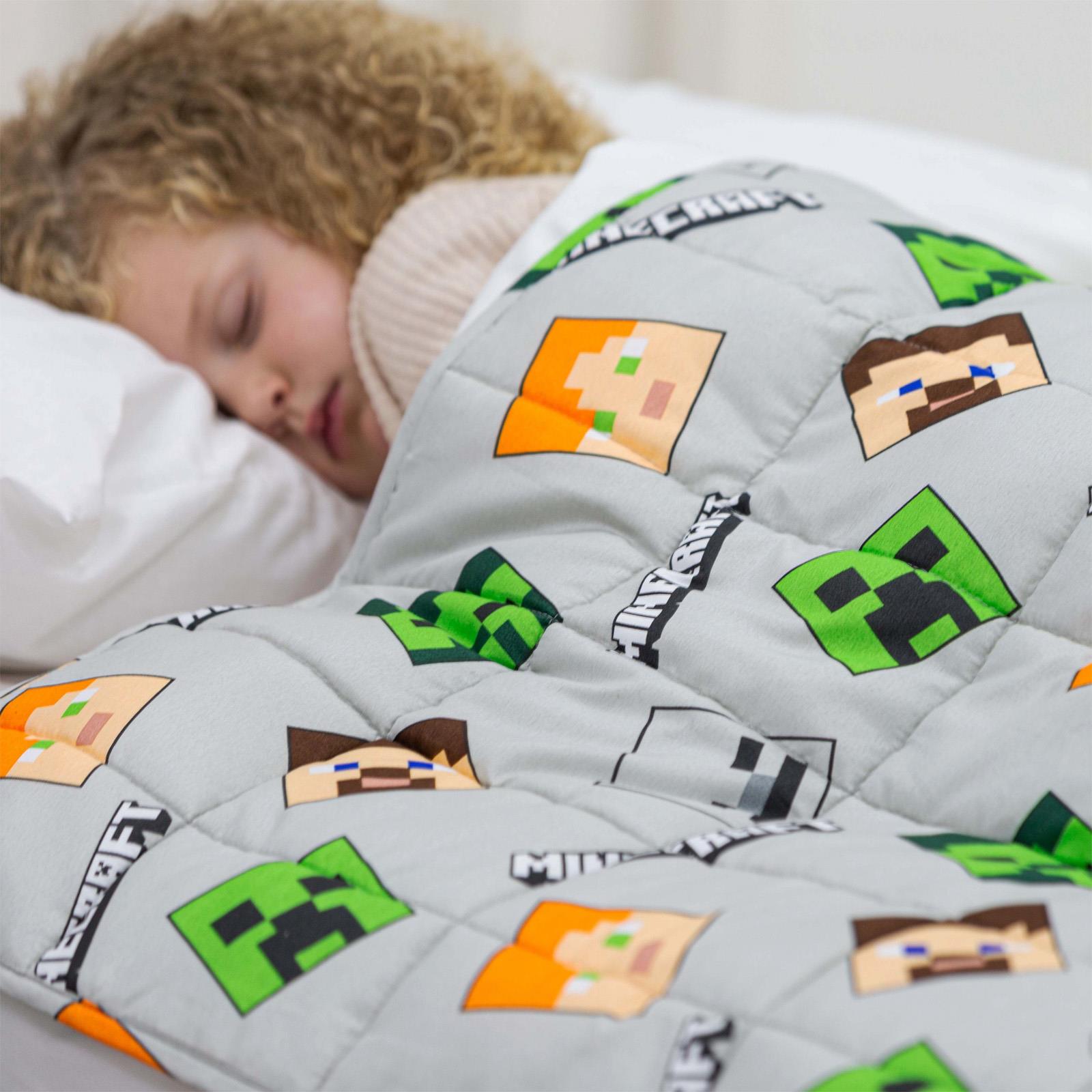 OHS Minecraft Kids Weighted Blanket Relief Sleep Throw - 100 x 150cm - 3kg