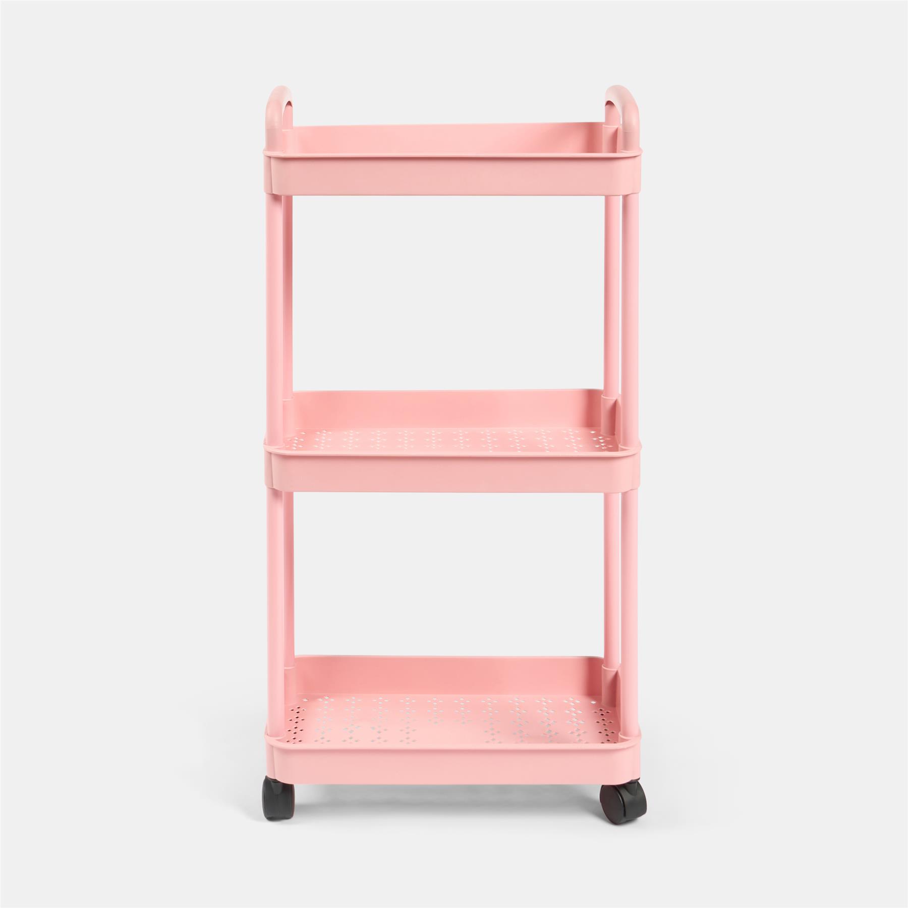 OHS Trolley Cart 3 Tier Roll Bathroom Storage Portable Kitchen Home Organiser