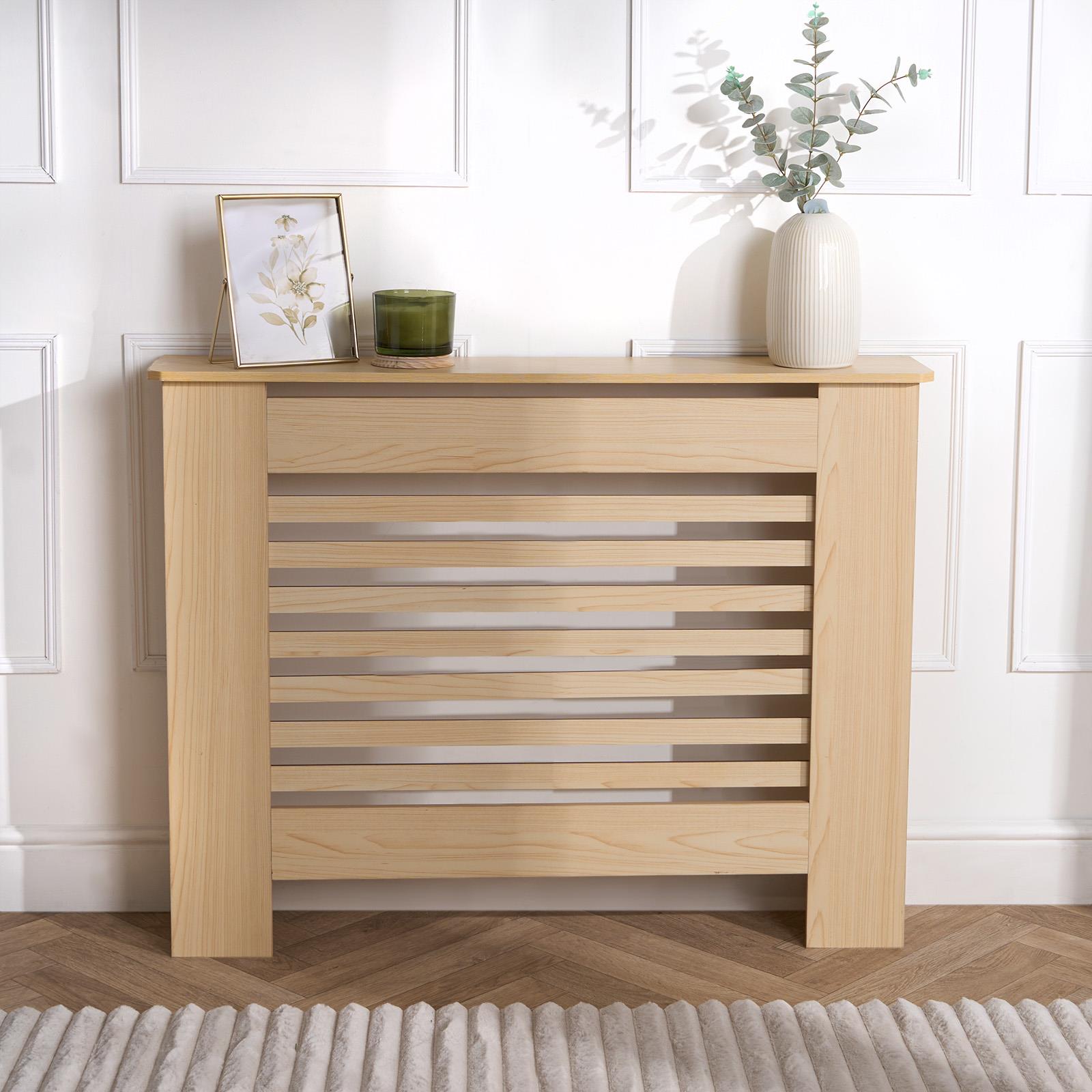 Wooden Radiator Cover Side Board S M L Cabinet Shelf Modern Hallway Furniture - Picture 12 of 55