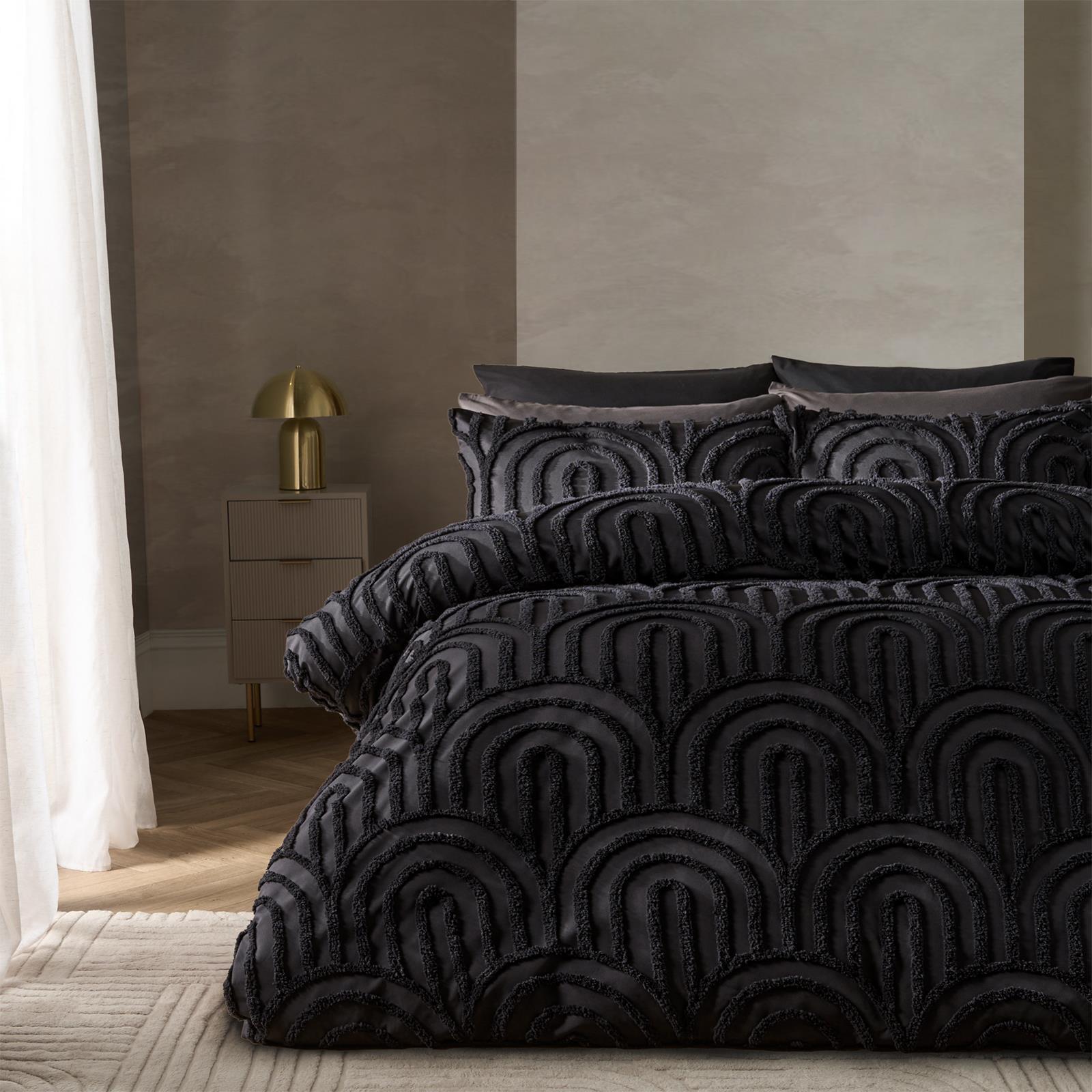 OHS Tufted Arches Bedding Set Duvet Cover with Pillowcase Double King Size