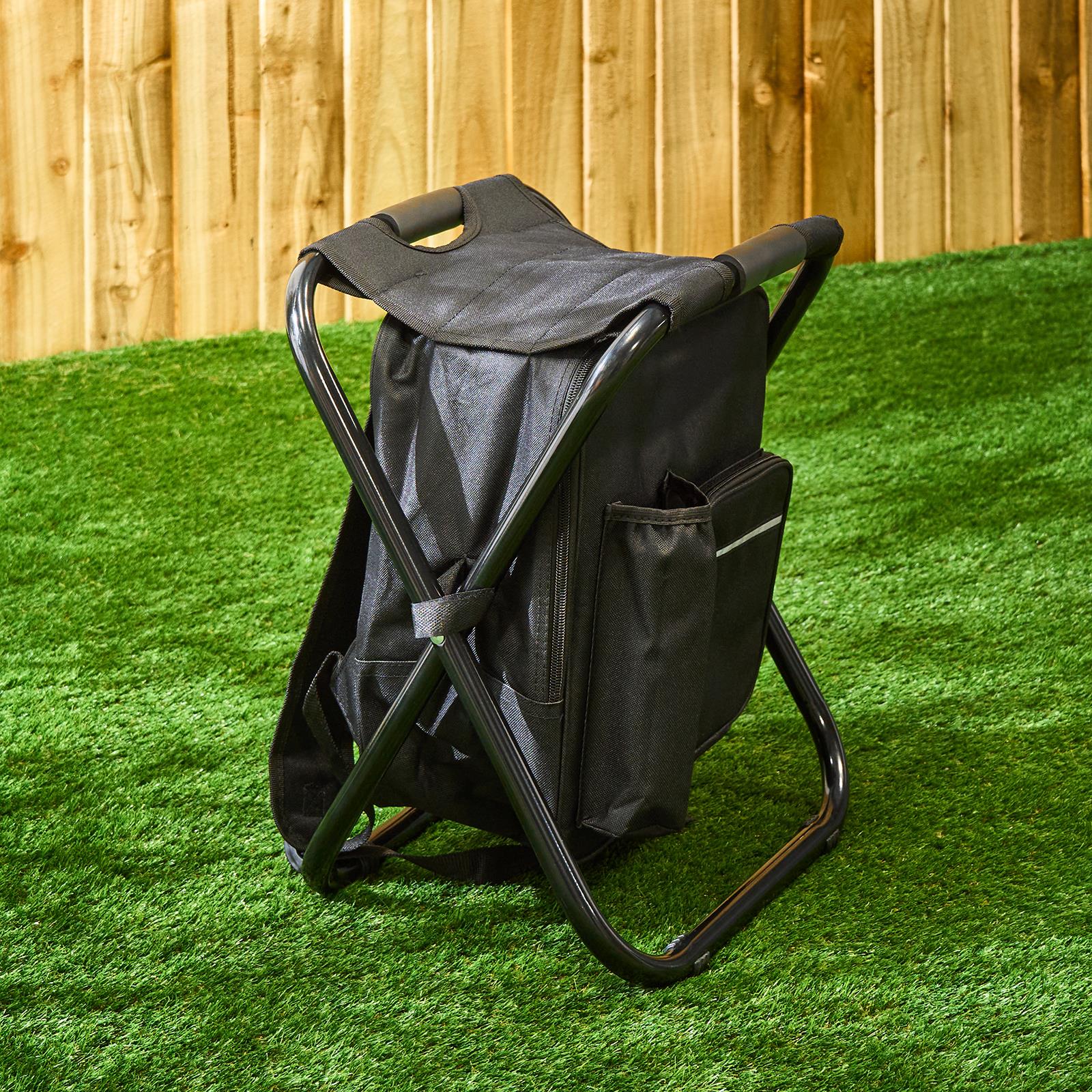 OHS 3-in-1 Camping Backpack Stool Cooling Bag Chair Folding Rucksack Seat