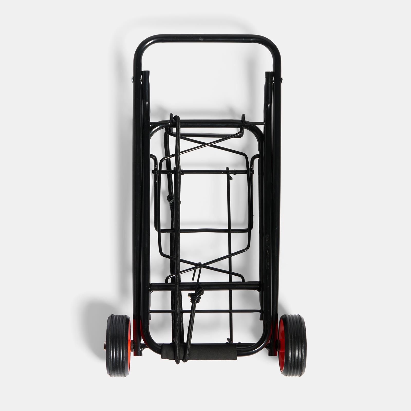 OHS Folding Trolley Heavy Duty Metal Hand Truck Portable Camping Shopping Cart