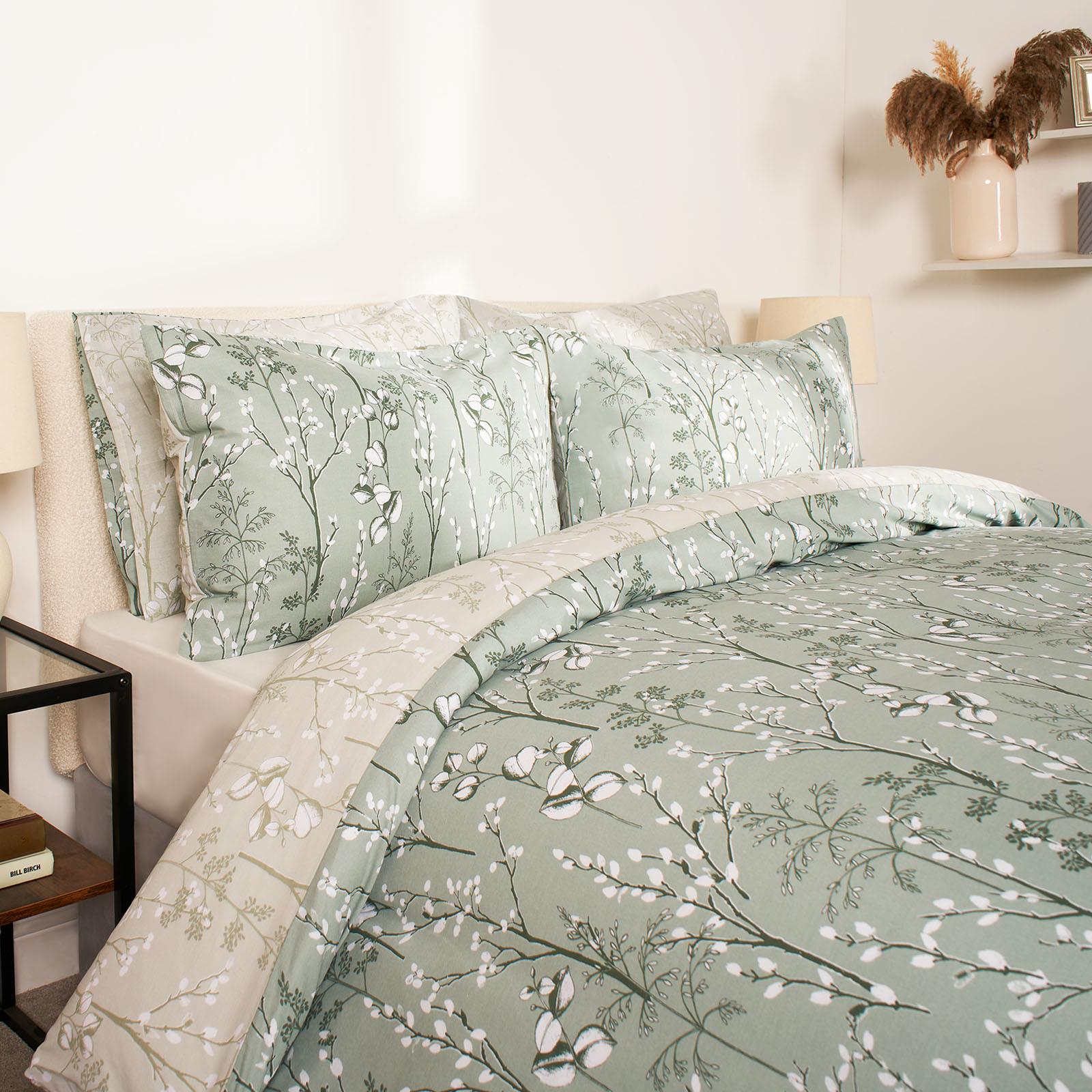 OHS Willow Branch Bedding Set Microfibre Duvet Cover with Pillowcase