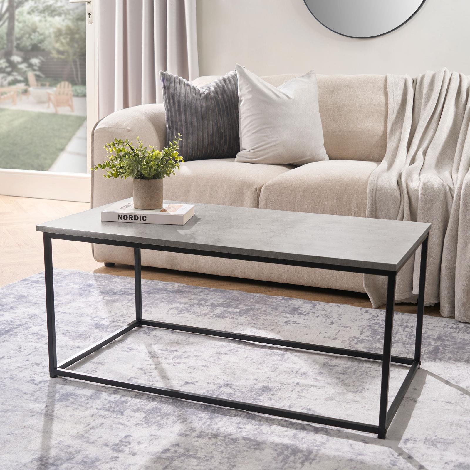 Coffee Table Marble Bedside End Living Room Modern Office Metal Frame Home Decor - Picture 10 of 28