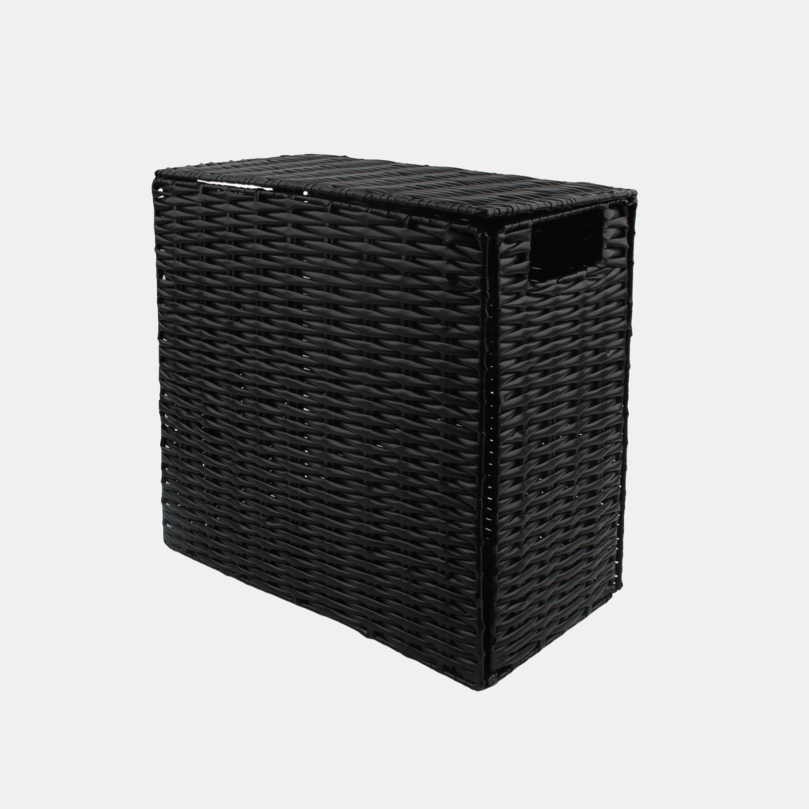 OHS Collapsible Laundry Basket Woven Folding Hamper Bathroom Corner Storage
