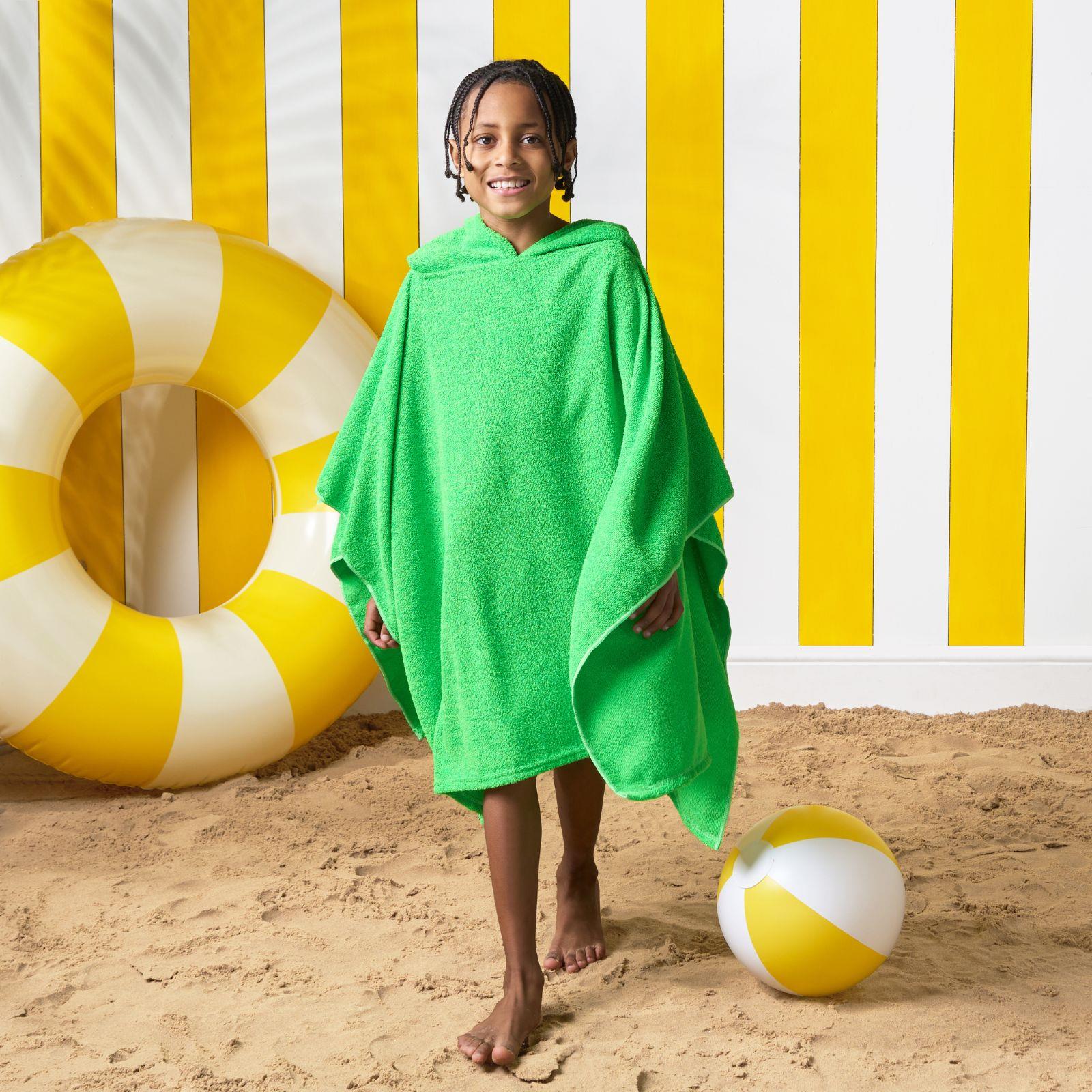 Brentfords Poncho Towel Childrens Absorbent Hood Quick Drying Beach Travel Robe - Picture 16 of 30