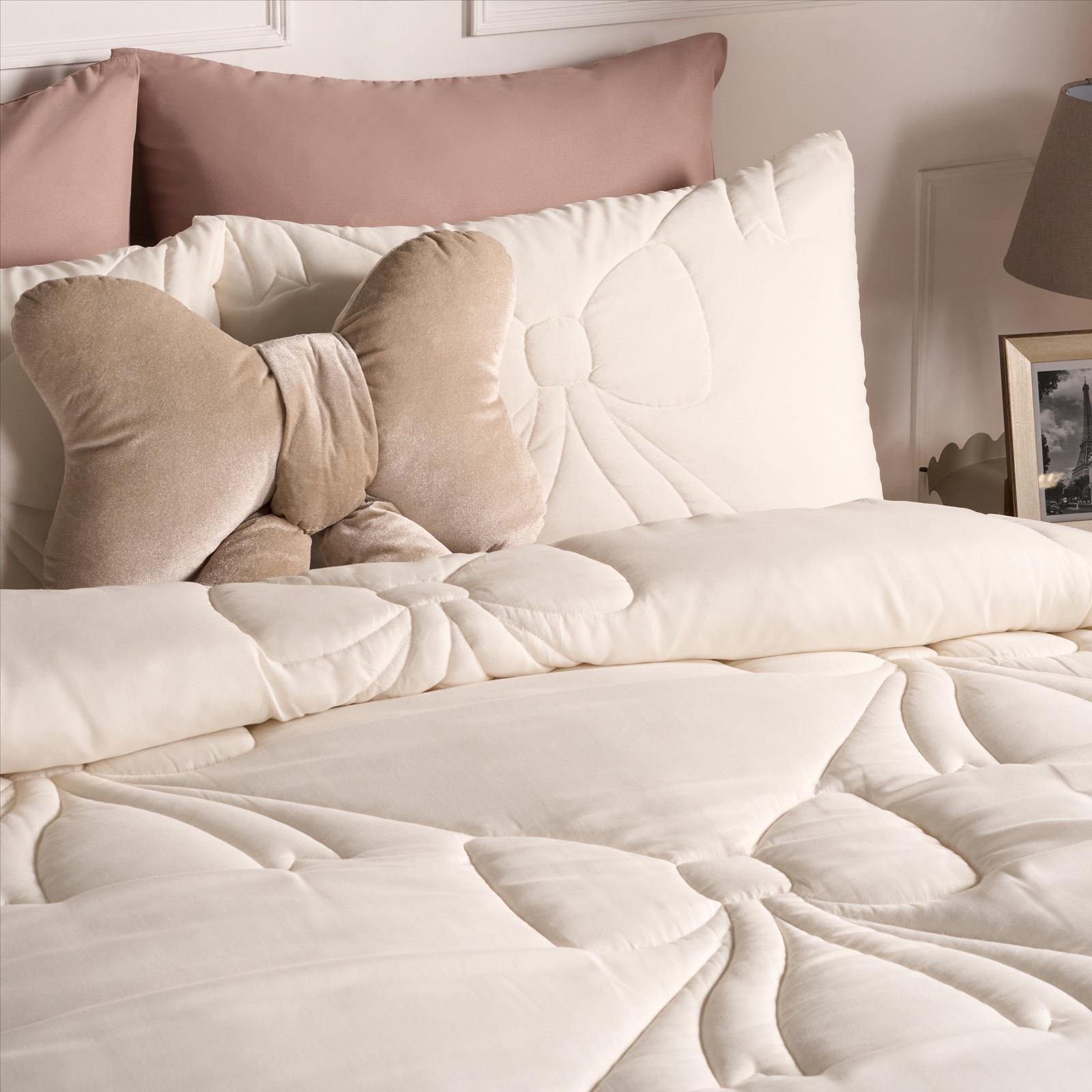OHS Bow Lattice Coverless 7.5 TOG Duvet Bedding Set with Pillowcase
