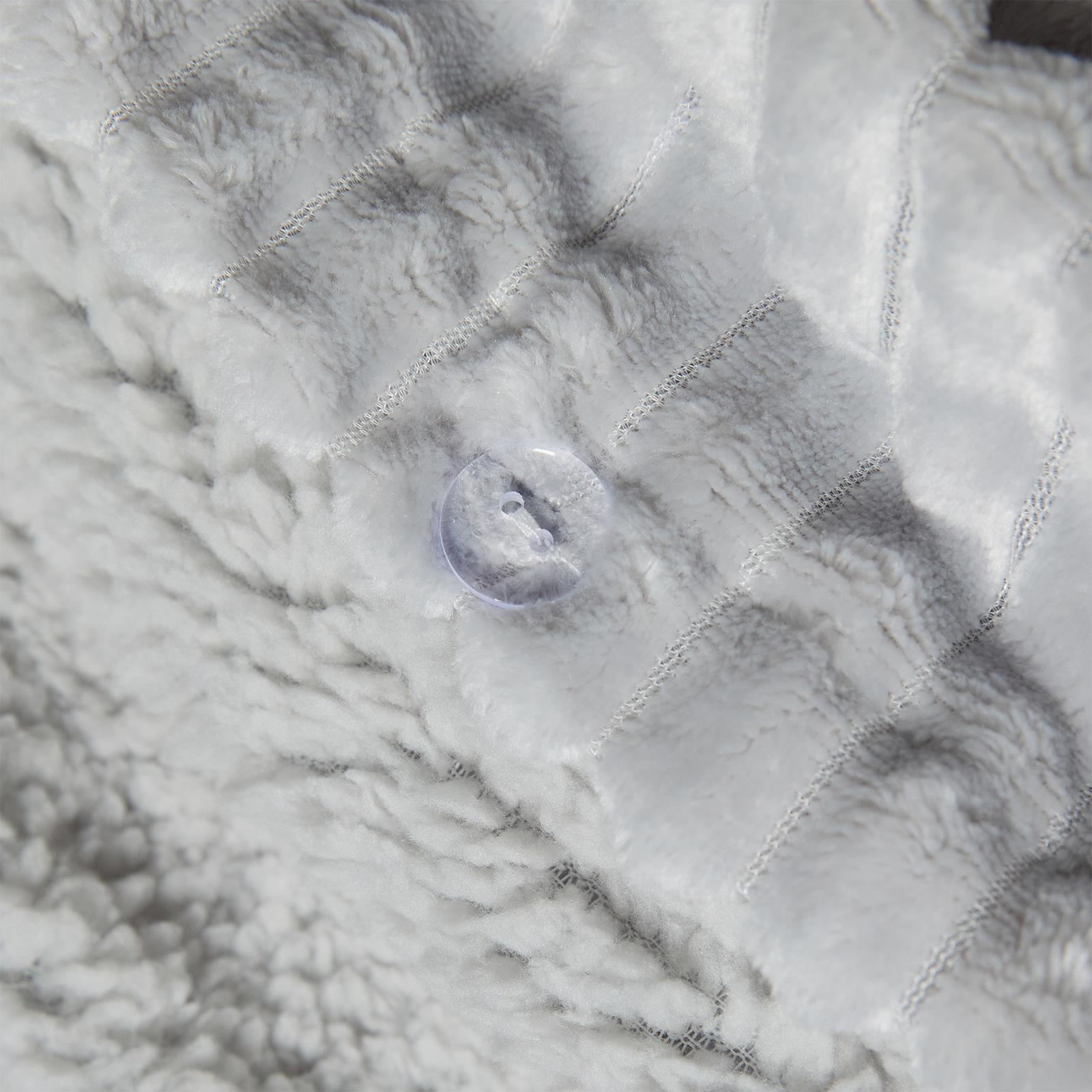 OHS Ribbed Fleece Duvet Cover Set Sherpa Reverse Thermal Supersoft Bedding