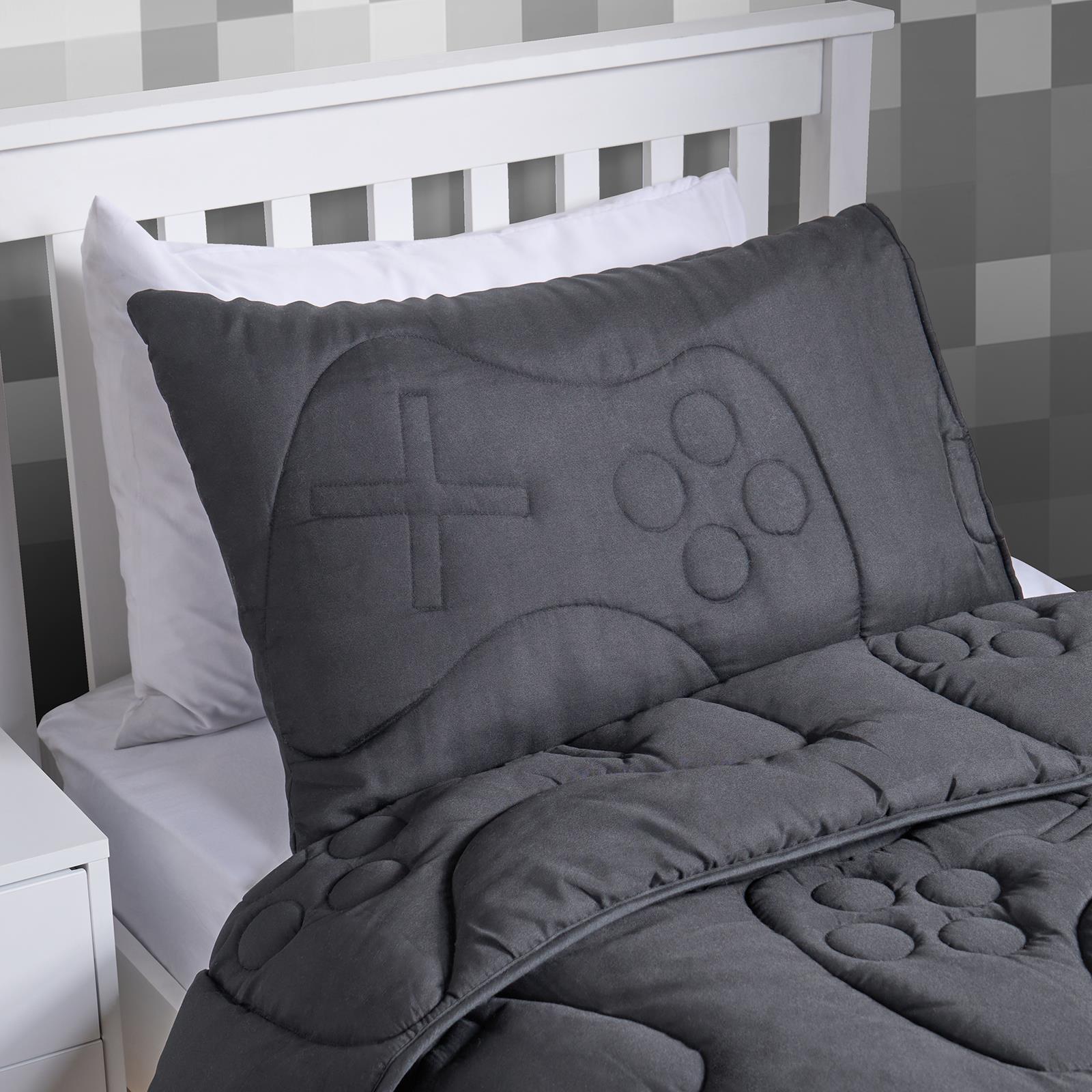 OHS Gaming Duvet Coverless Quilted 7.5 TOG Bedding Cover Pillowcase Set Embossed