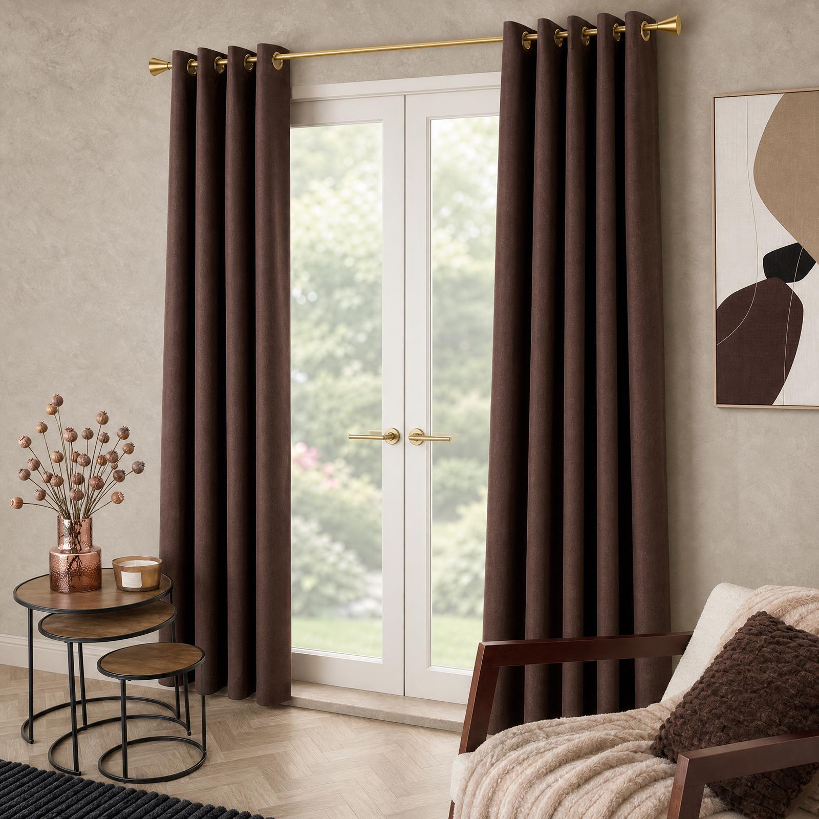 OHS Eyelet Blackout Curtains Woven Ready Made Ring Top Thermal Texture Thick