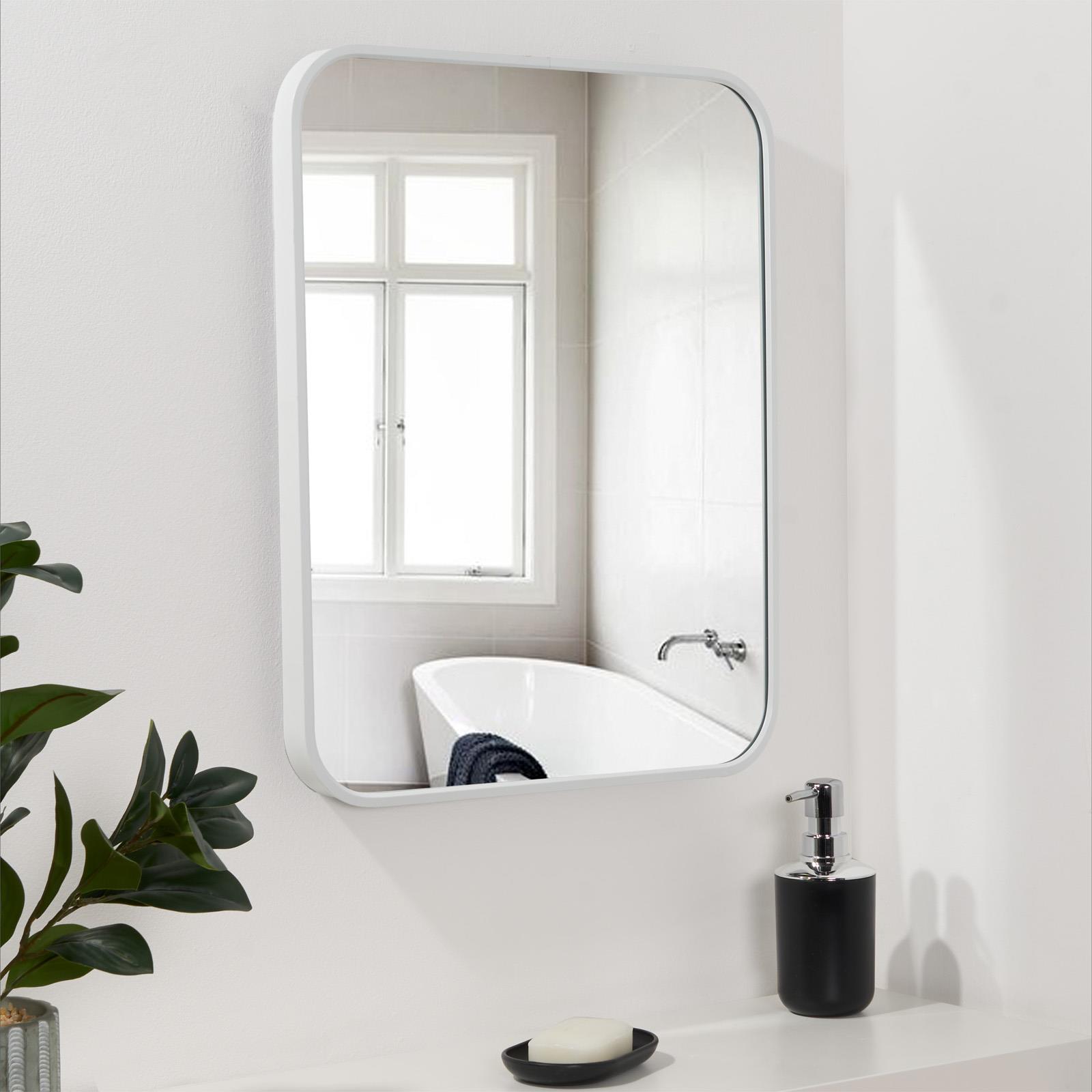 OHS Bathroom Mirror Metal Framed Vanity Wall Mounted Shower Home Decor