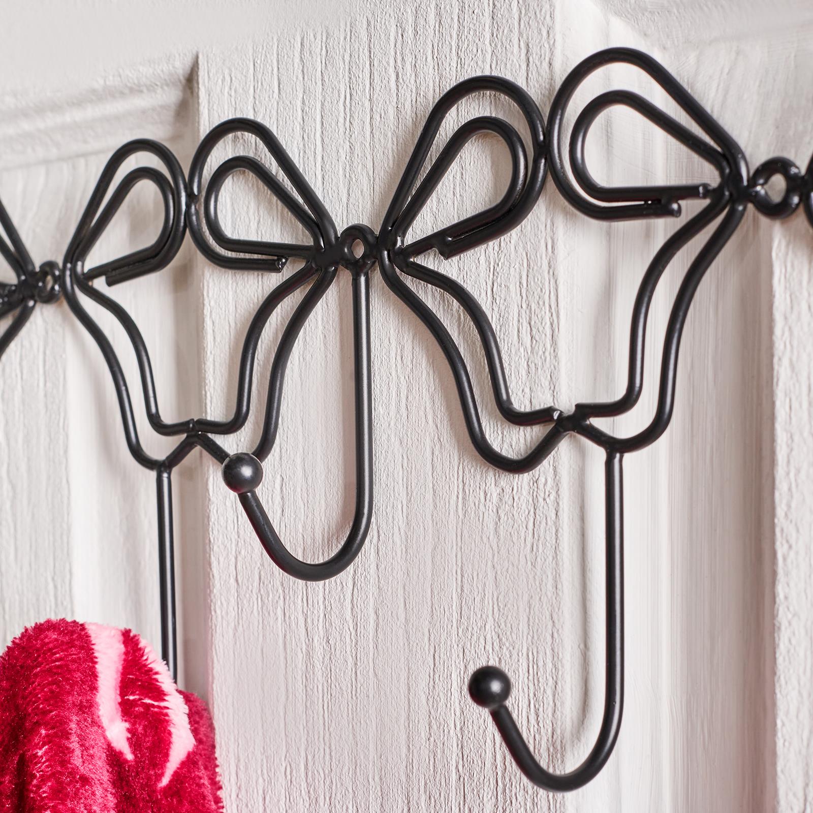 OHS Bows Over the Door Hook Hanger 5 Hooks Metal Coats Towel Rack