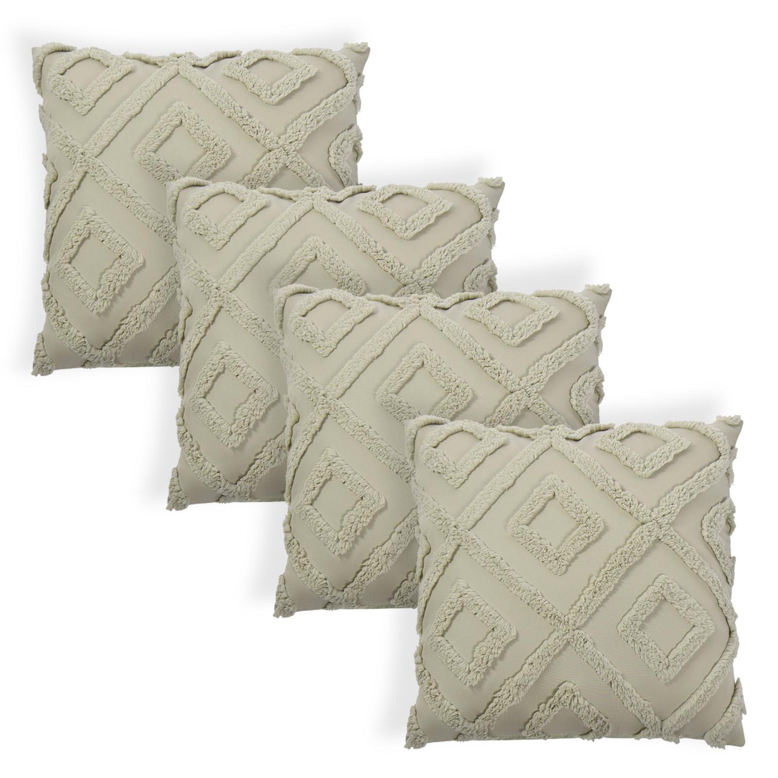 OHS Tufted Cushion Covers 2 Pack Arches Decorative Square Pillowcases