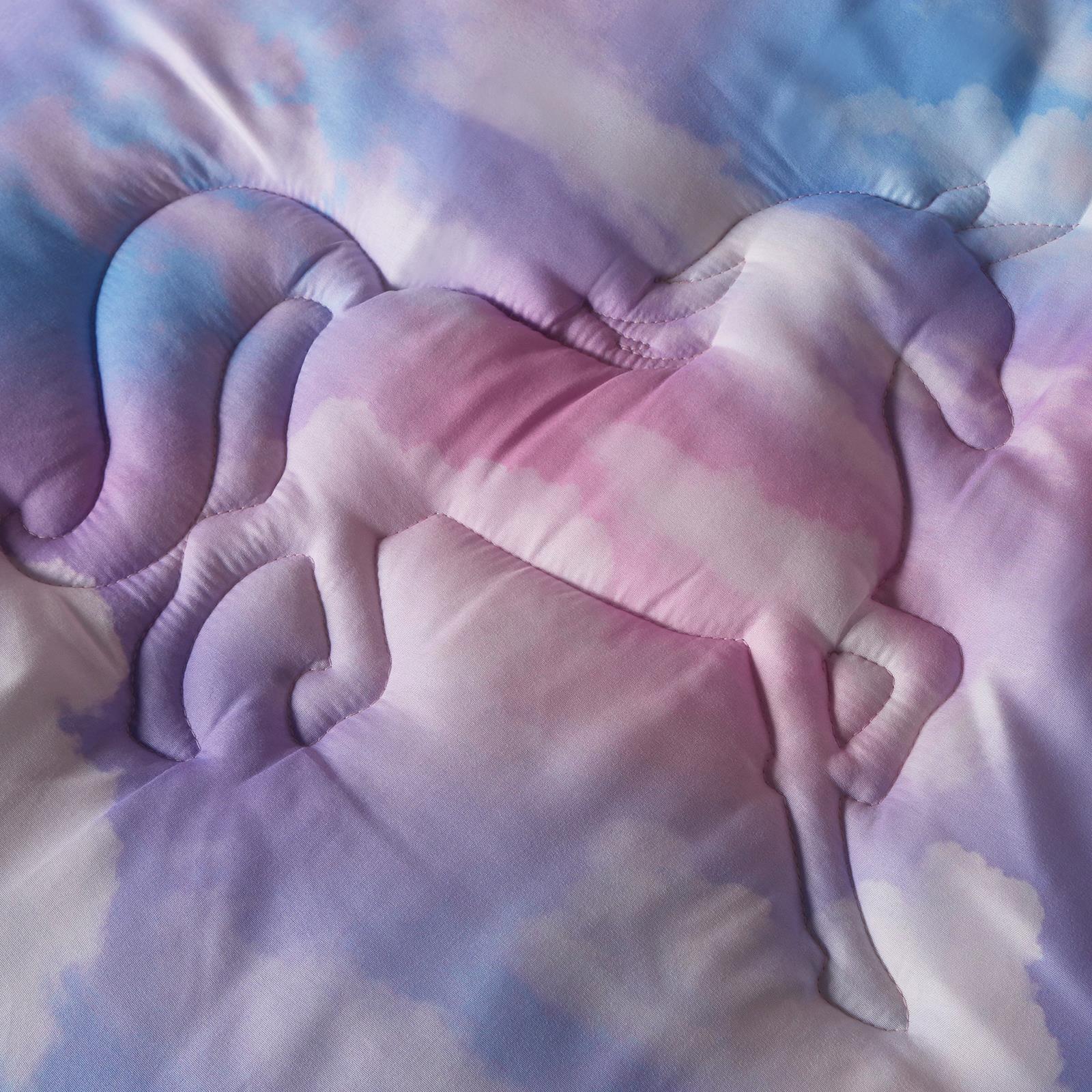 OHS Unicorn 7.5 Tog Coverless Duvet with Pillowcase Tie Dye Winter Bedding Set