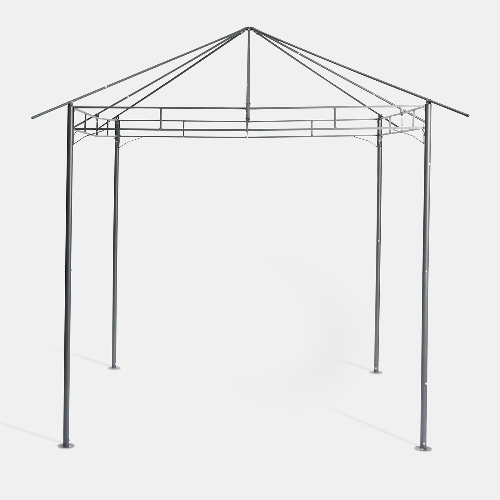 OHS Metal Garden Gazebo with Curtains Outdoor Party Tent Canopy Waterproof