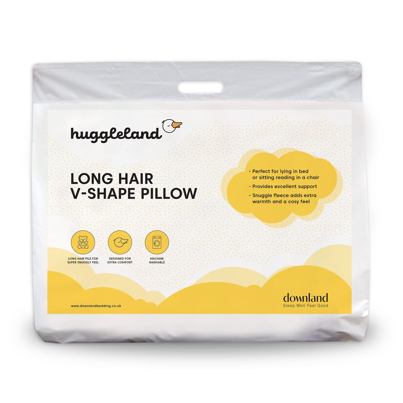 OHS Fluffy V-Shaped Pillow Filled Cushion Body Neck Support Orthopaedic