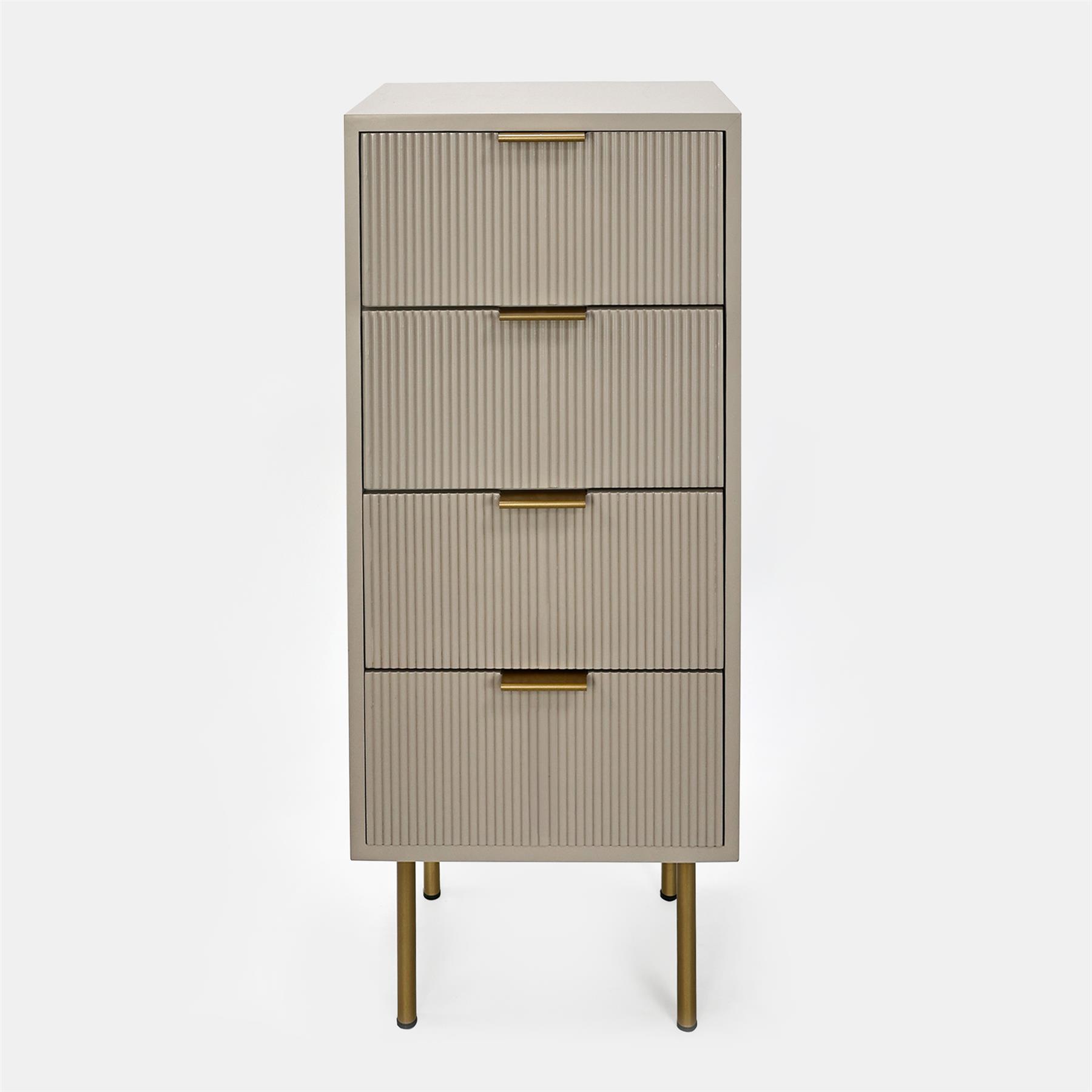 Ribbed Bedside Table Modern Bedroom 3/4 Draw Office Nightstand Living Room Unit - Picture 71 of 71