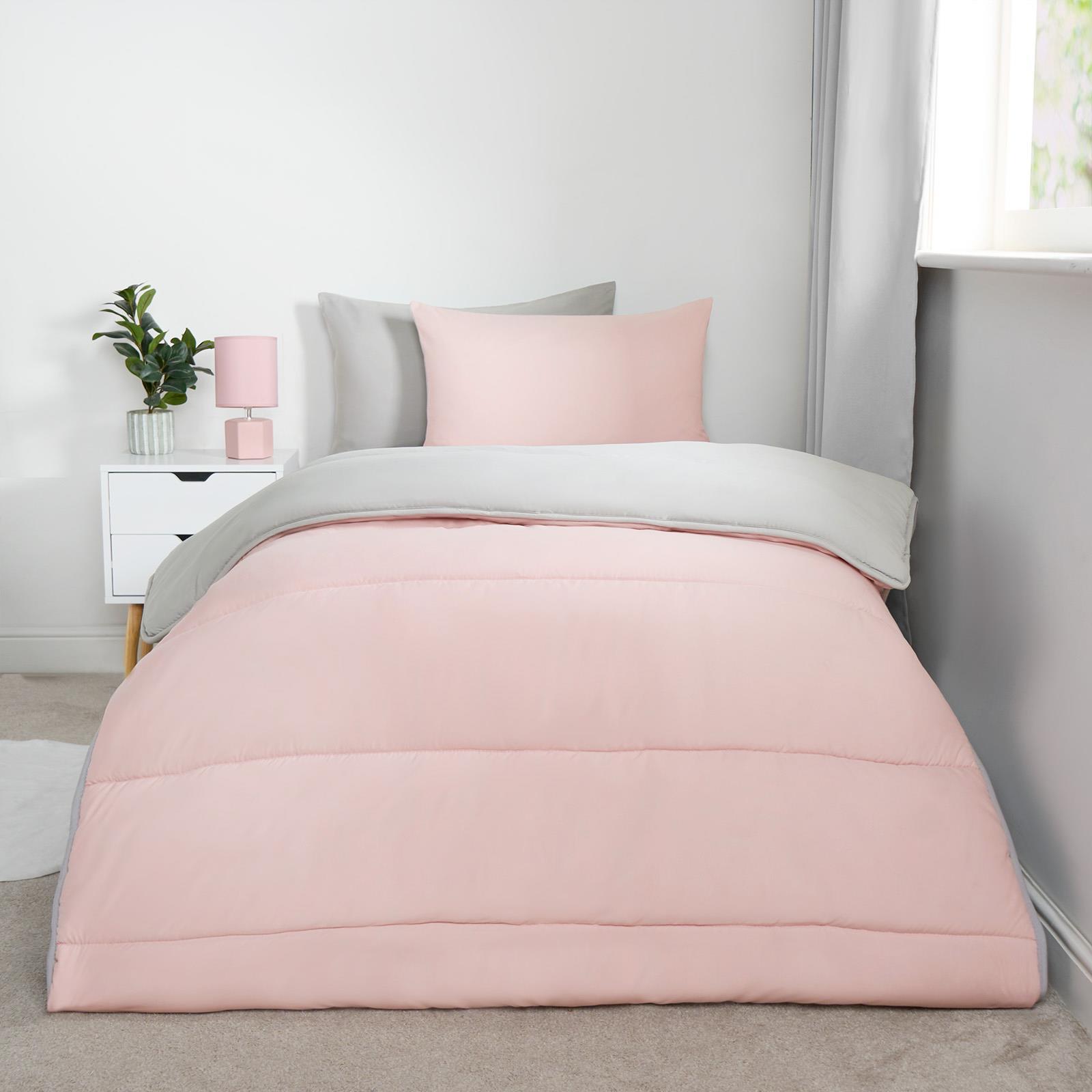 OHS Coverless Duvet & Pillowcase 10.5 Tog Bedding Set Easy Care Reversible